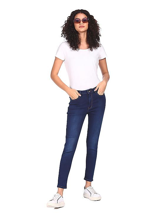 Flying Machine Women Mid Rise Skinny Fit Jeans