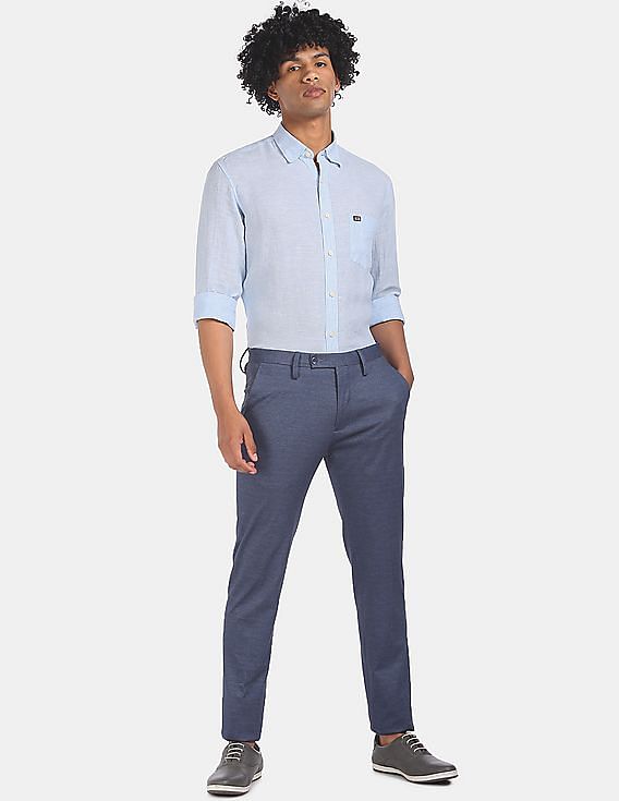 Dressing Light Blue Shirt Gray Pants Stock Photo 178311767  Shutterstock