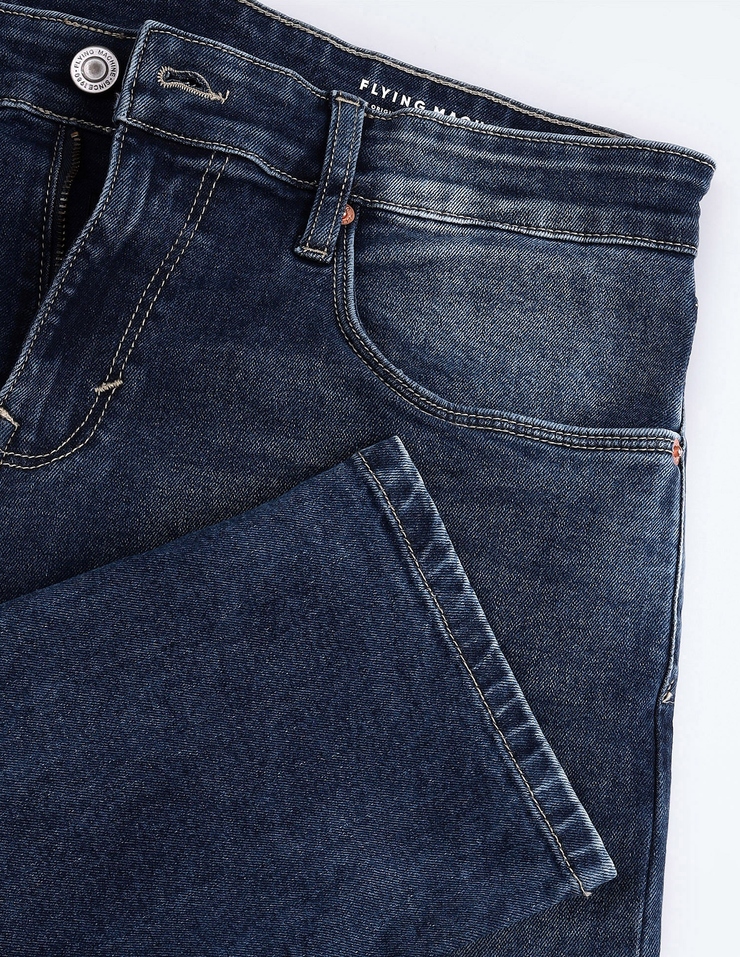 Flying Machine Slash Slim Tapered Stone Wash Jeans