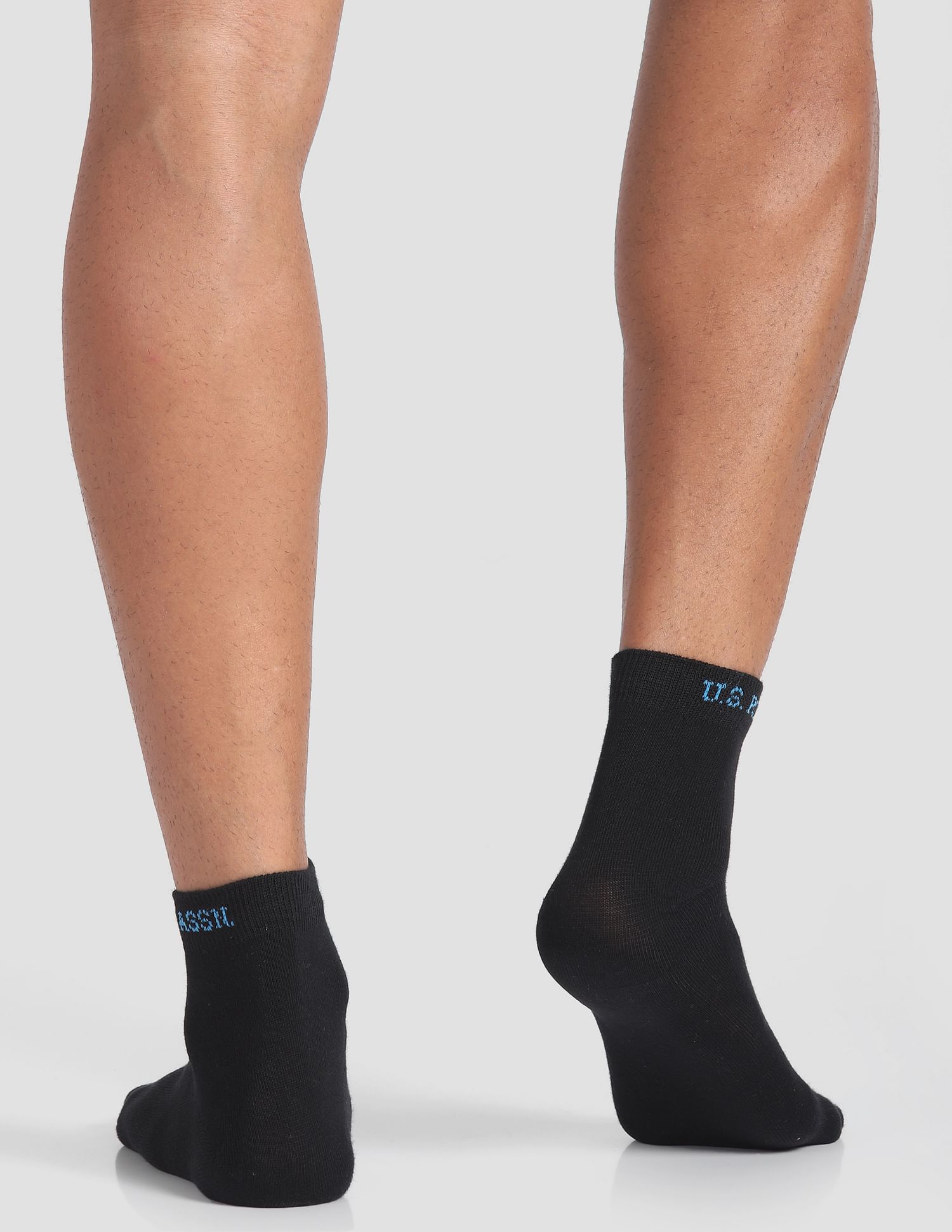 USPA Innerwear Ankle Length Stretch I646 Socks - Pack Of 3