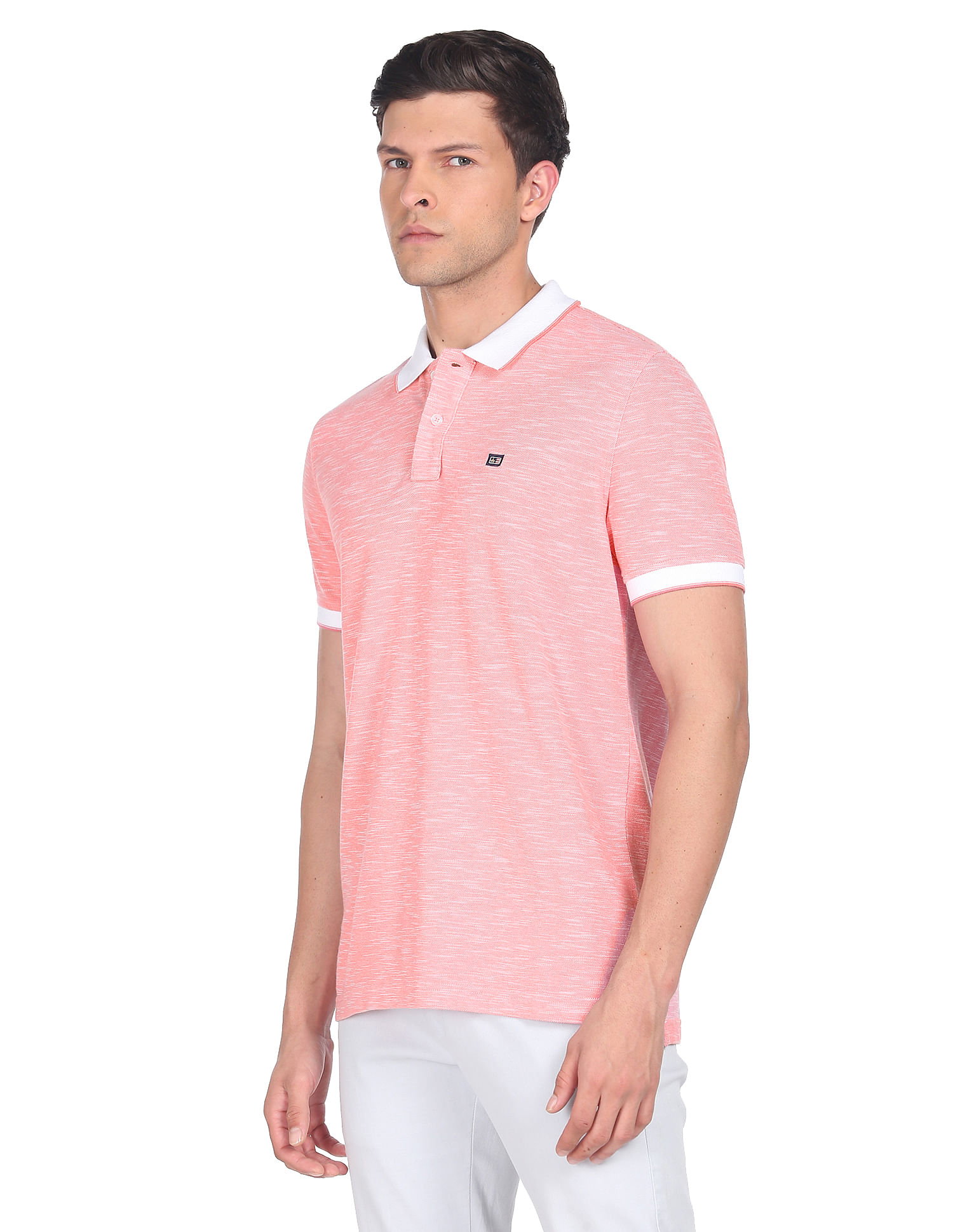 Arrow Sports Contrast Collar Polo Shirt