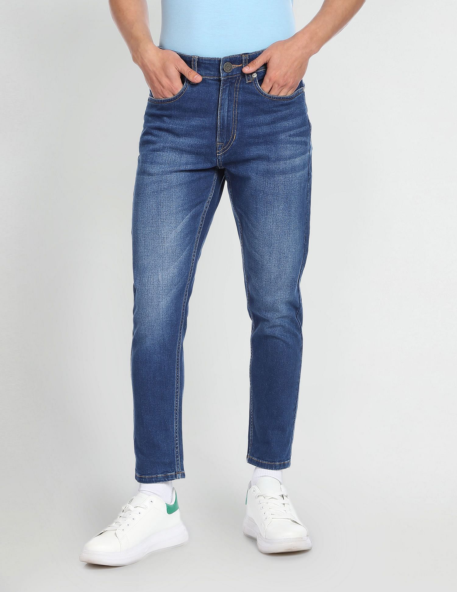 Flying Machine Mankle Slim Tapered Fit Stone Wash Jeans