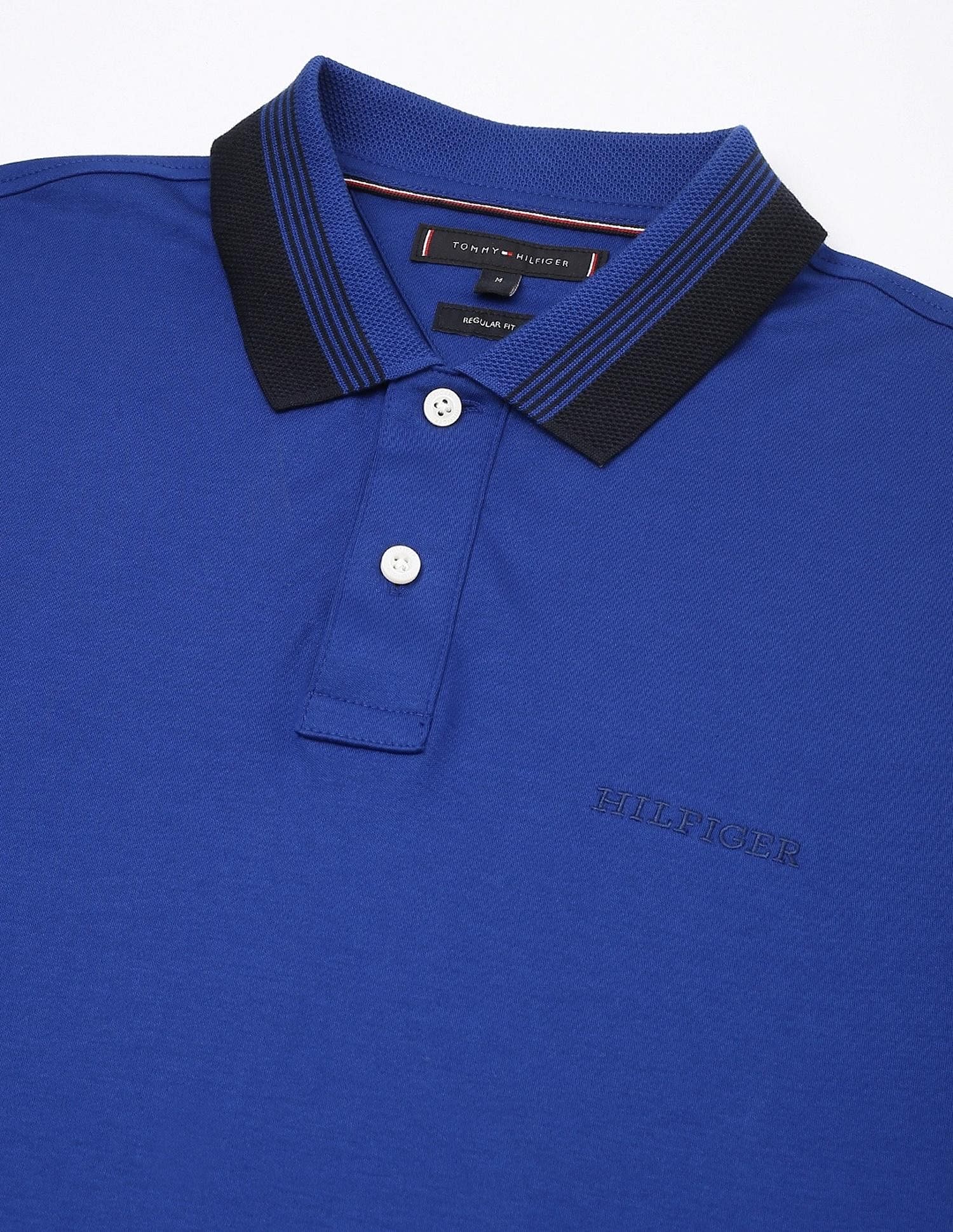 Tommy Hilfiger Solid Regular-Fit Cotton Polo Shirt
