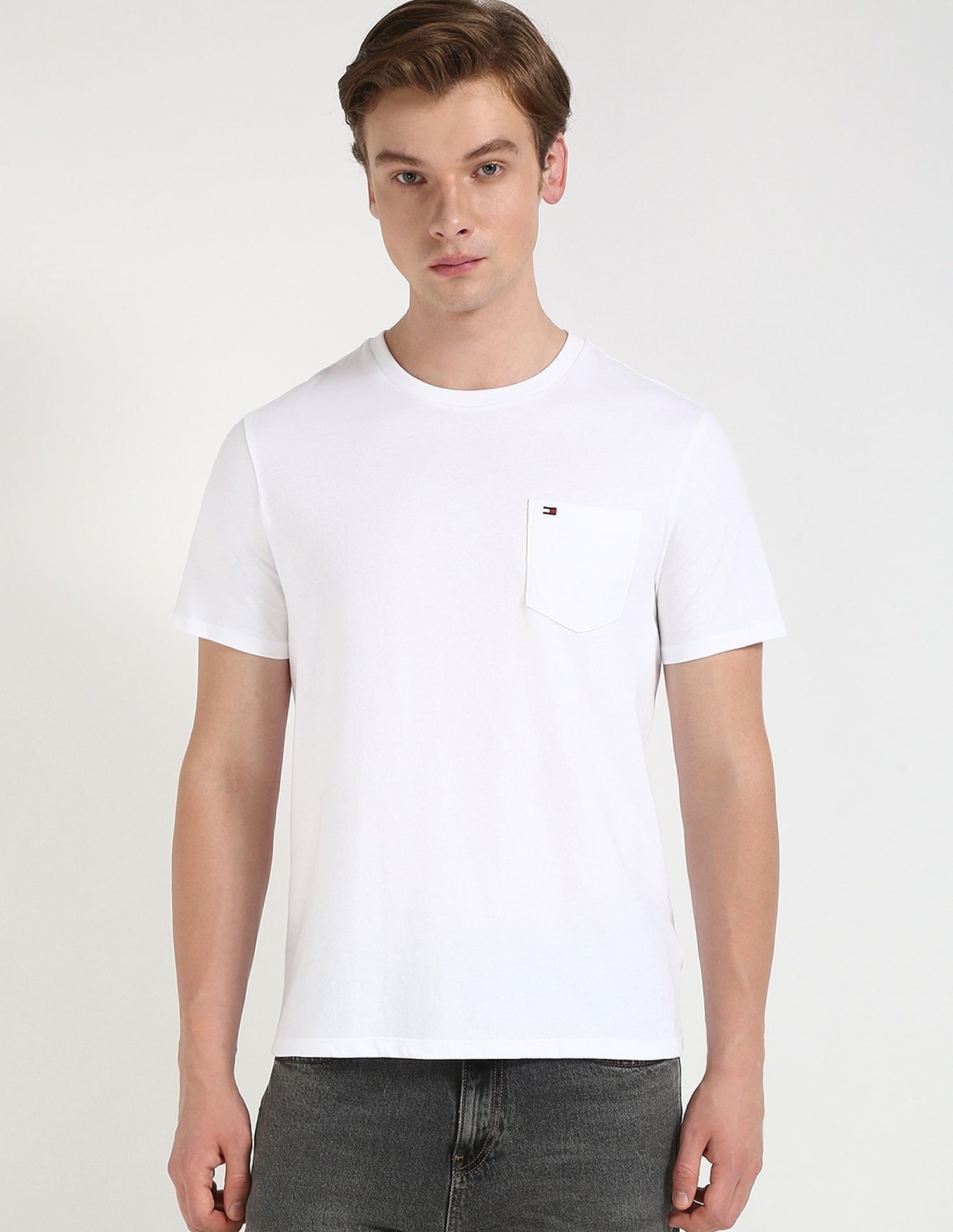 Tommy Hilfiger Solid Regular-Fit Cotton T-Shirt