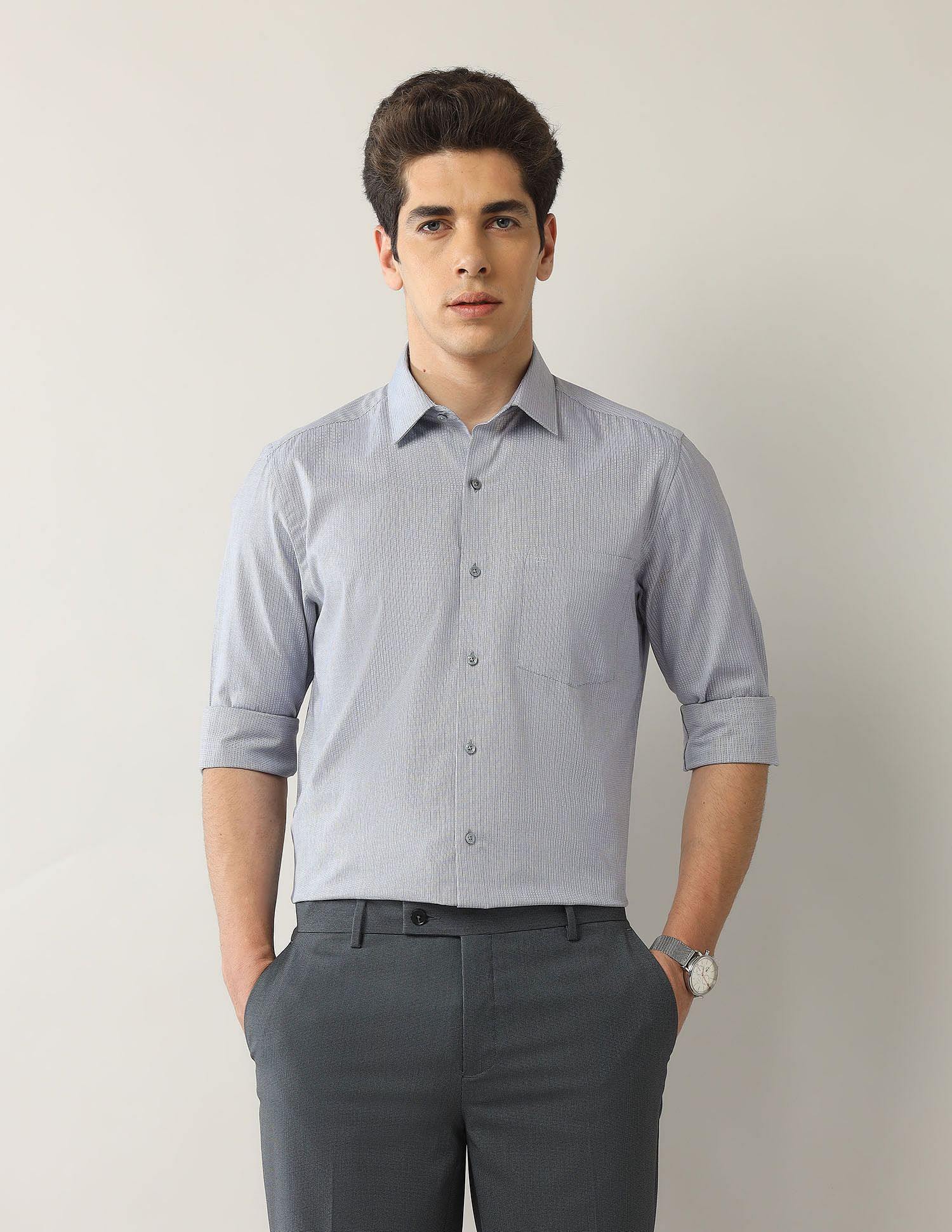 Arrow Textured Liberty Classic Fit Shirt