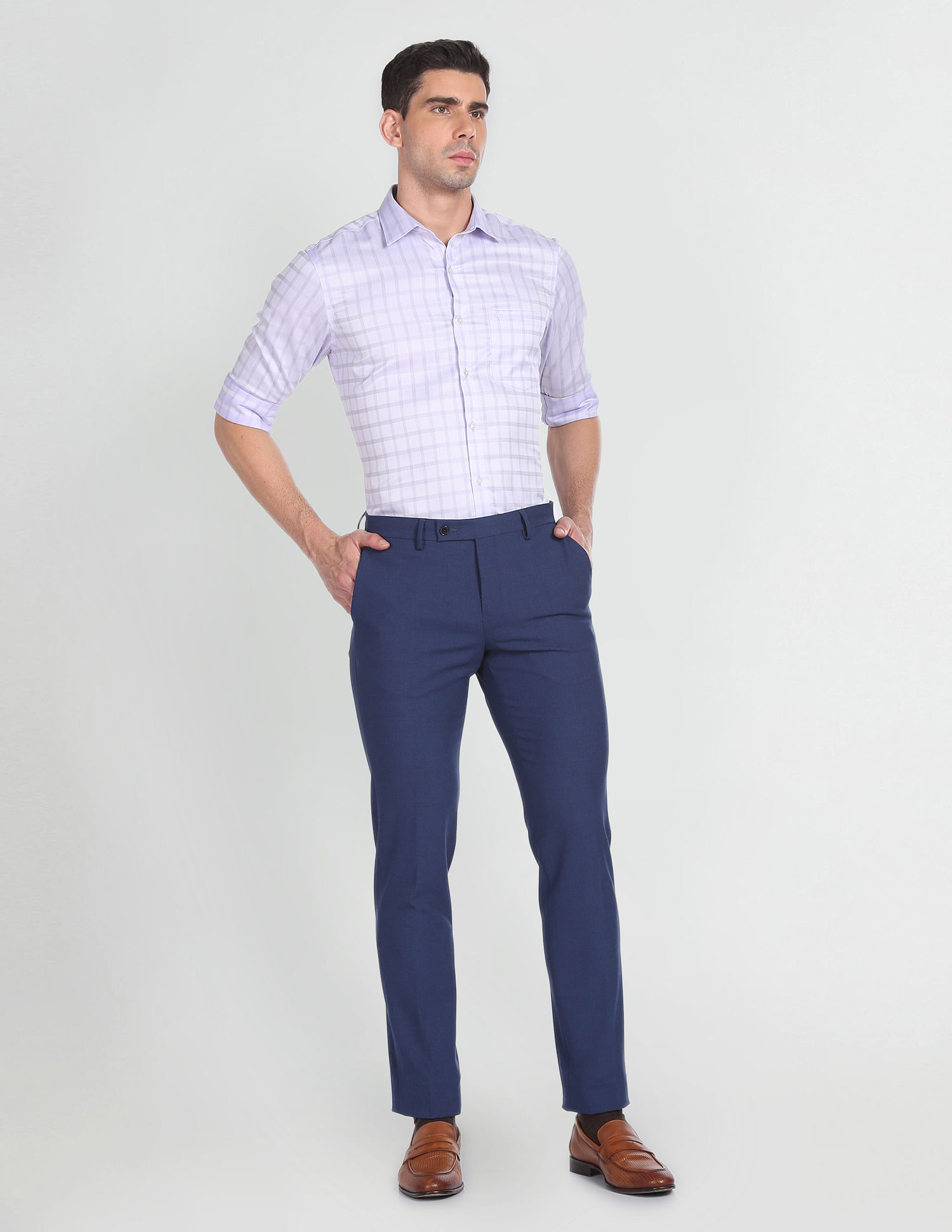 Arrow Windowpane Check Auto Press Shirt