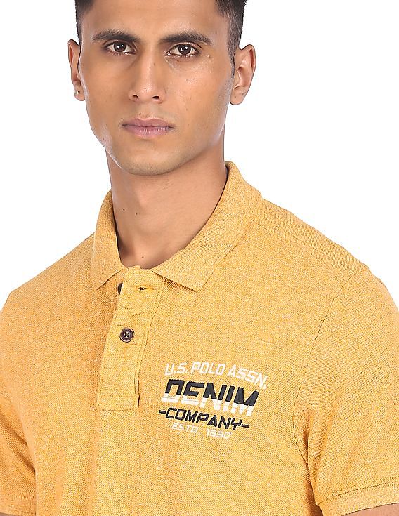 U.S. Polo Assn. Denim Co. Short Sleeve Heathered Polo Shirt