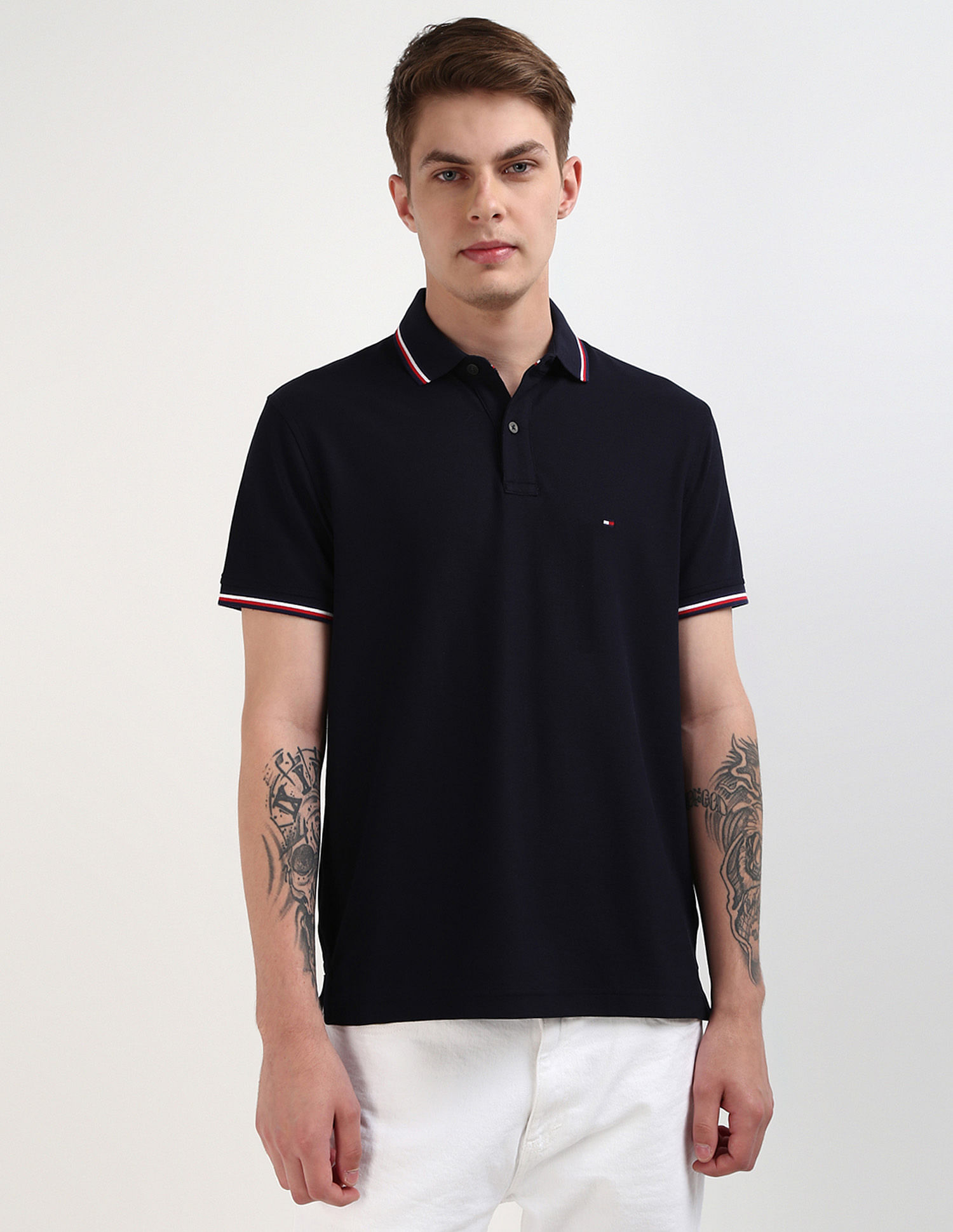 Tommy Hilfiger Tipped Pure Cotton Polo Shirt