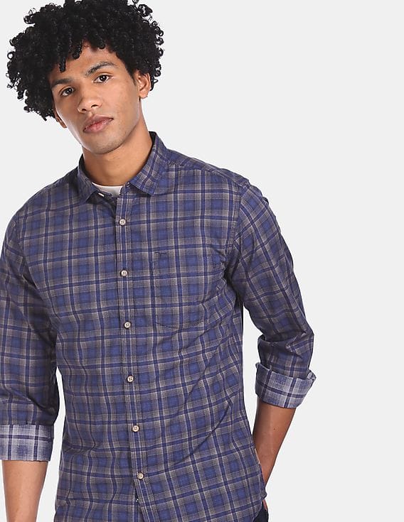 Buy Flying Machine Men Navy Spread 