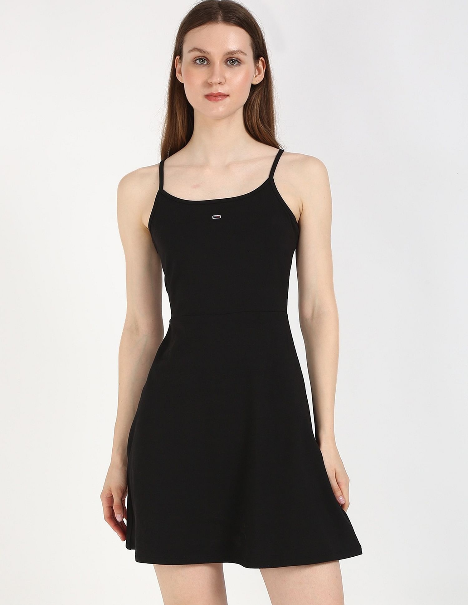Tommy Hilfiger Cotton Straps Neck Slip Dress