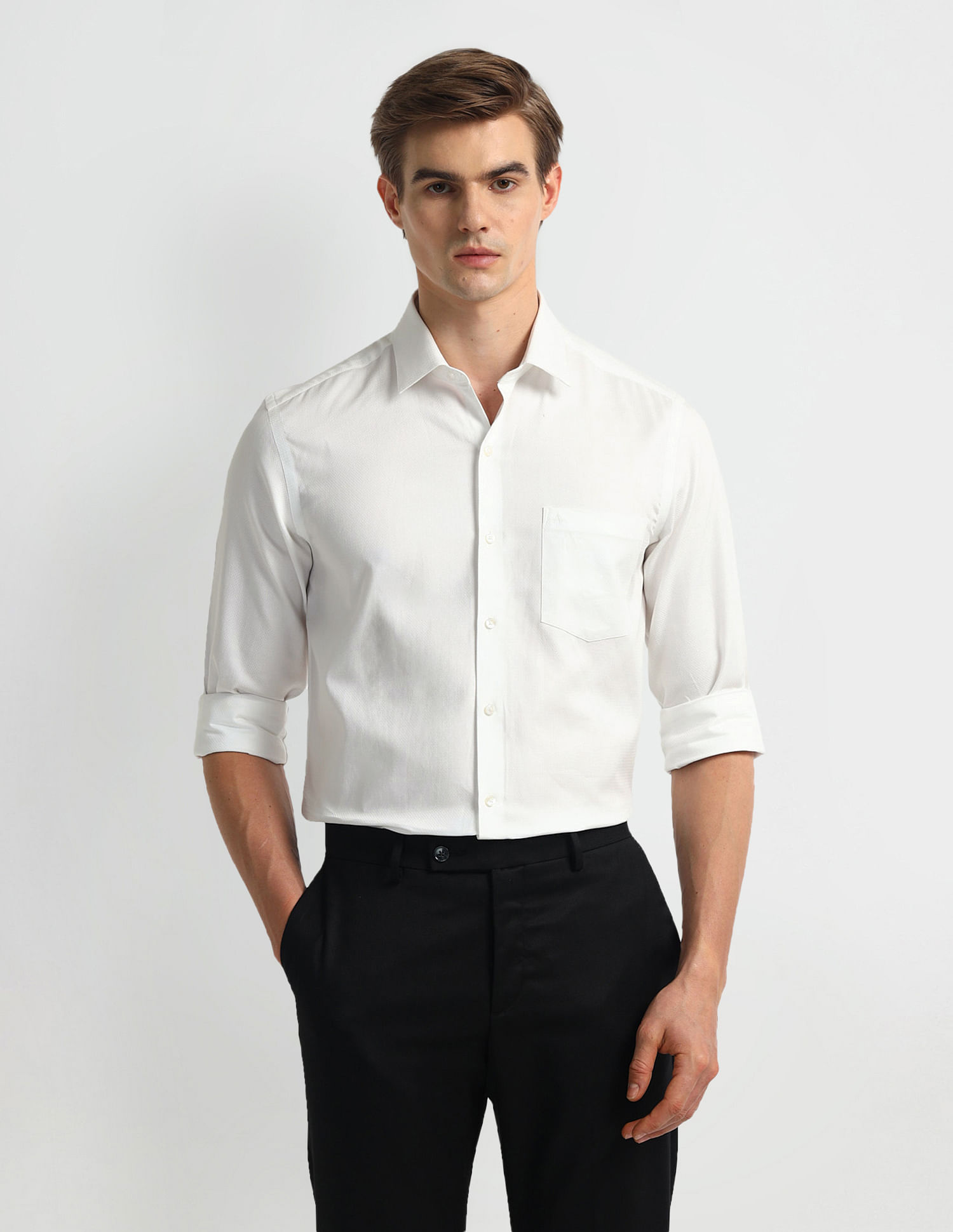 Arrow Manhattan Slim Dobby Textured Shirt