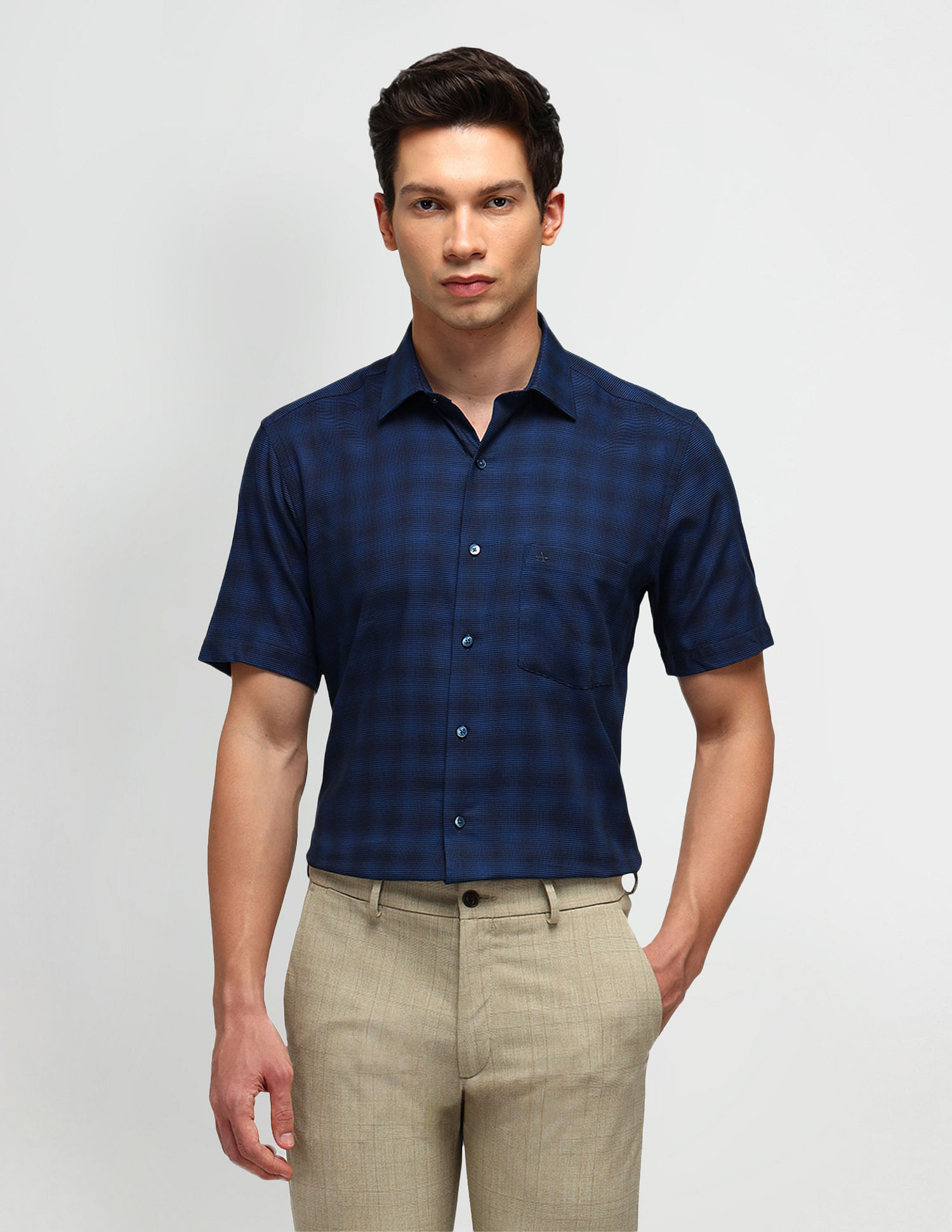 Arrow Dobby Plaid Checked Shirt