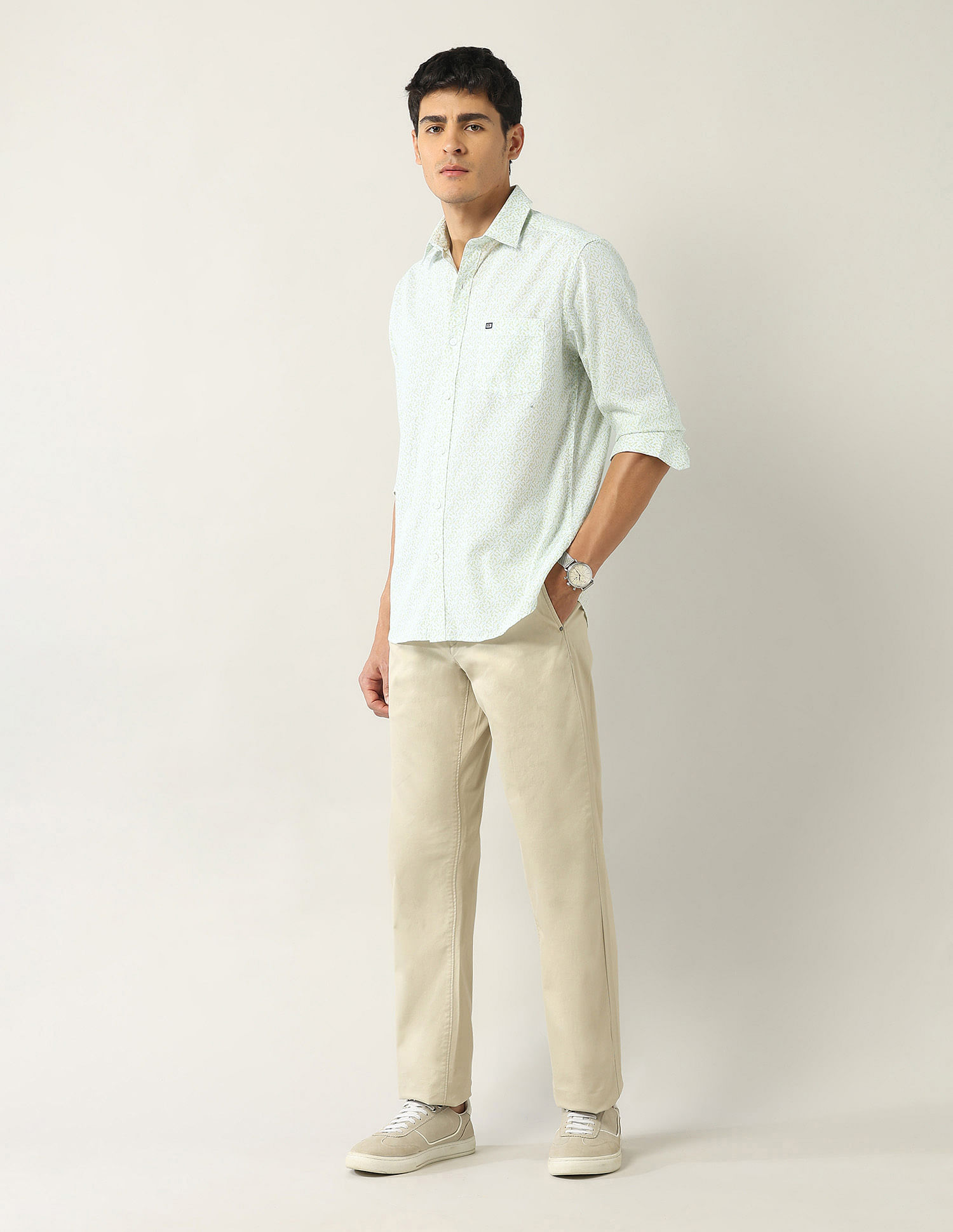 Arrow Sport Tropical Printed Slim Fit Shirt