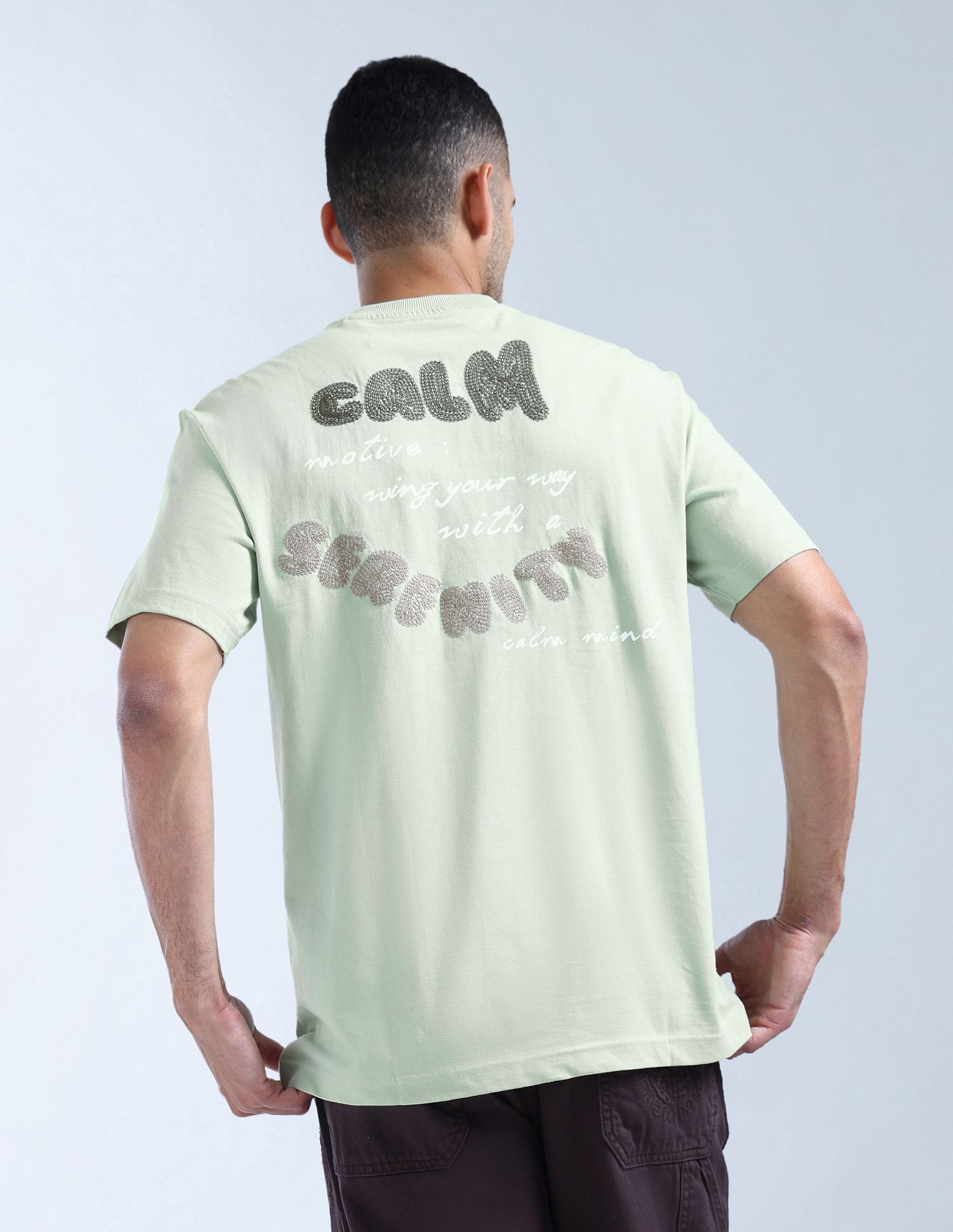 Flying Machine Embroidered Relaxed Fit T-Shirt