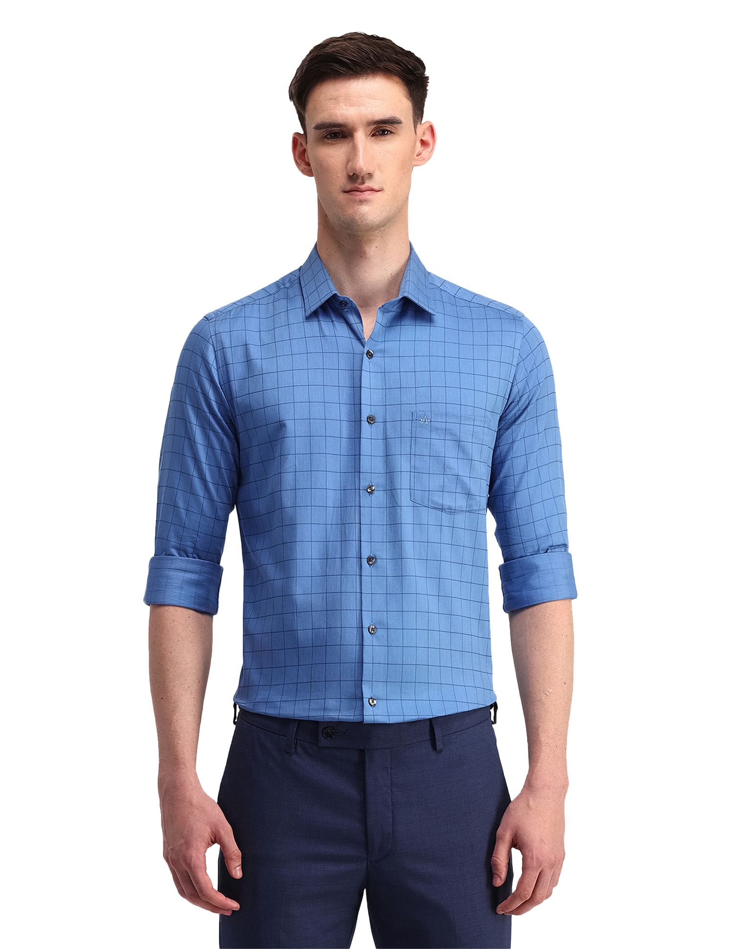 Arrow Manhattan Slim Fit Pure Cotton Shirt