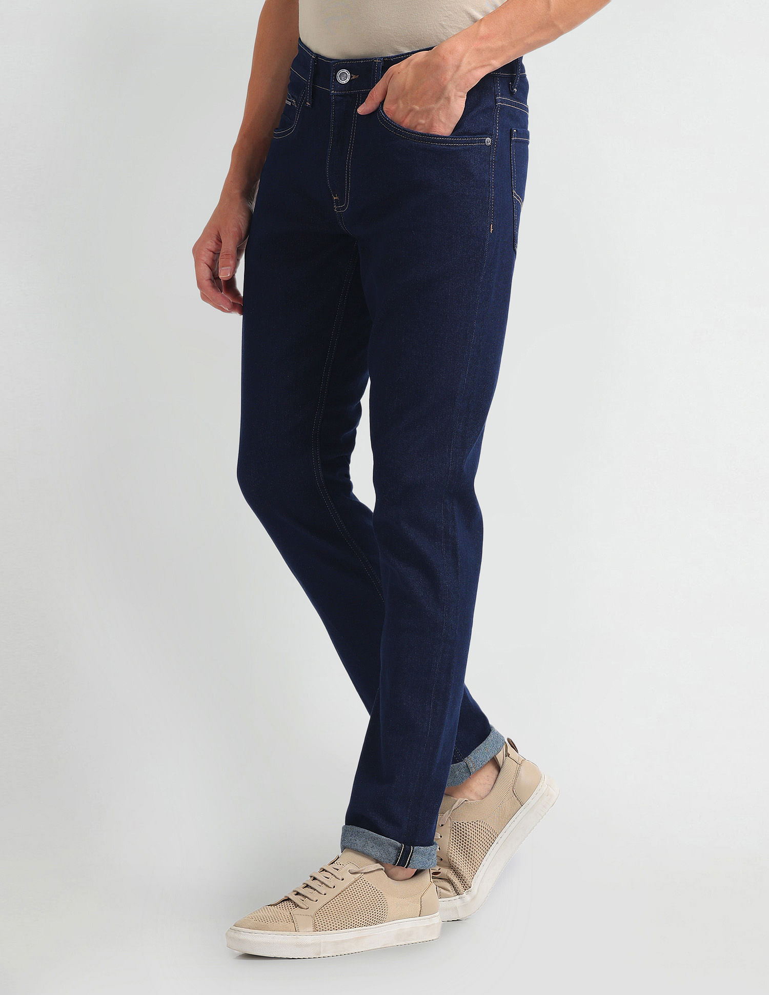 Arrow Sports Mid Rise Jameson Slim Fit Jeans