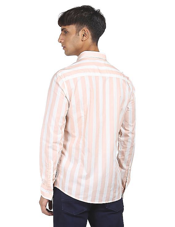 STRIPED SHIRT FOR MEN WHITE