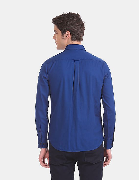 U.S. Polo Assn. Button Down Collar Solid Casual Shirt