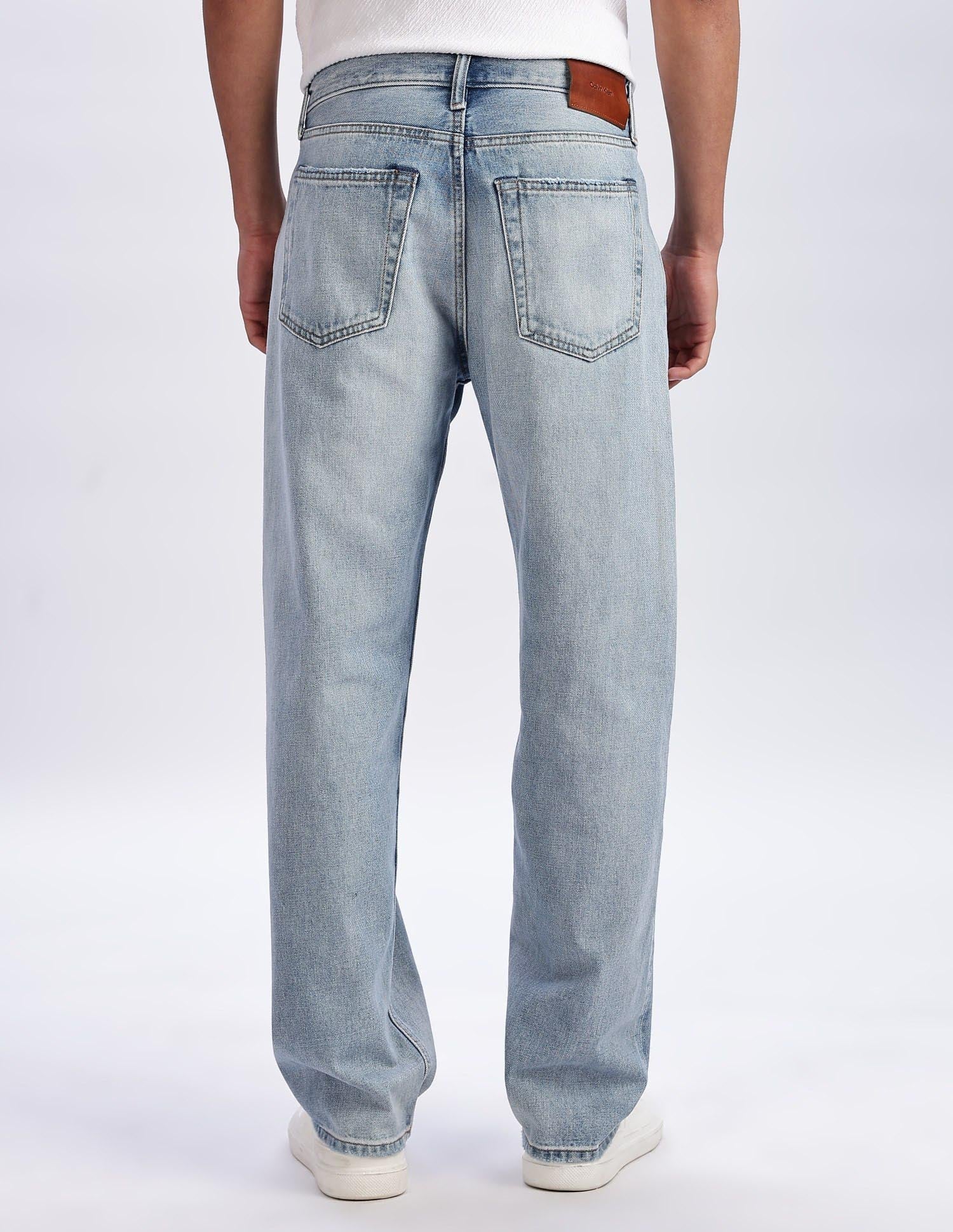 Buy Calvin Klein Jeans Light Washed Loose Fit Mid Rise Jeans 