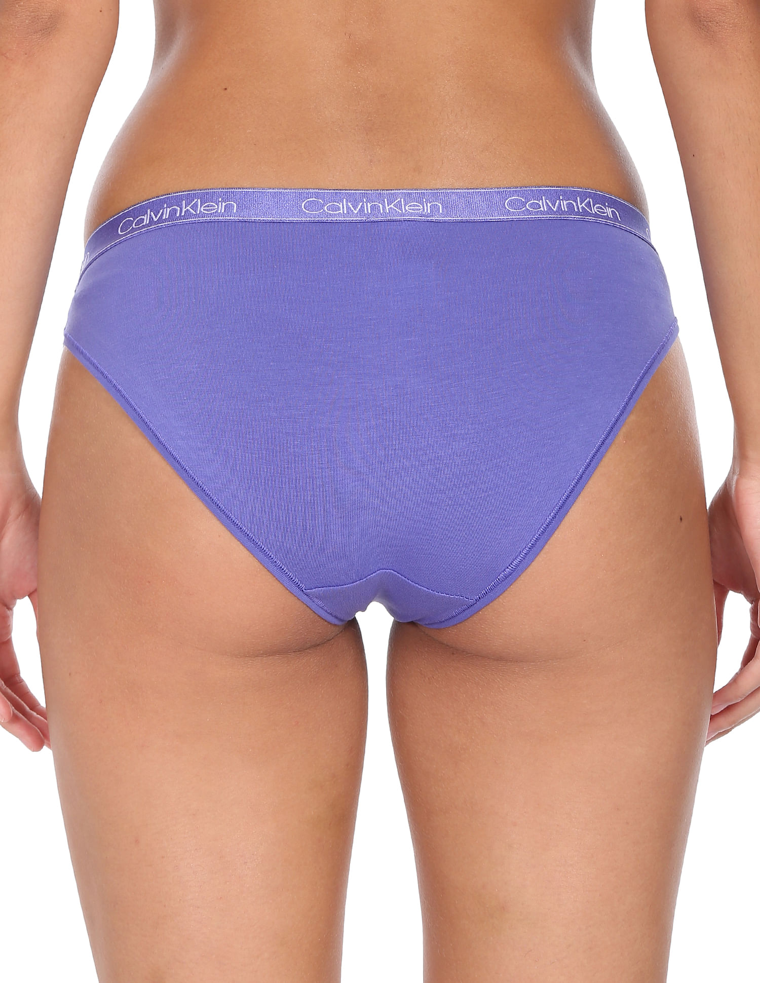 Buy Calvin Klein Women Purple Mid Rise Solid Bikini - NNNOW.com