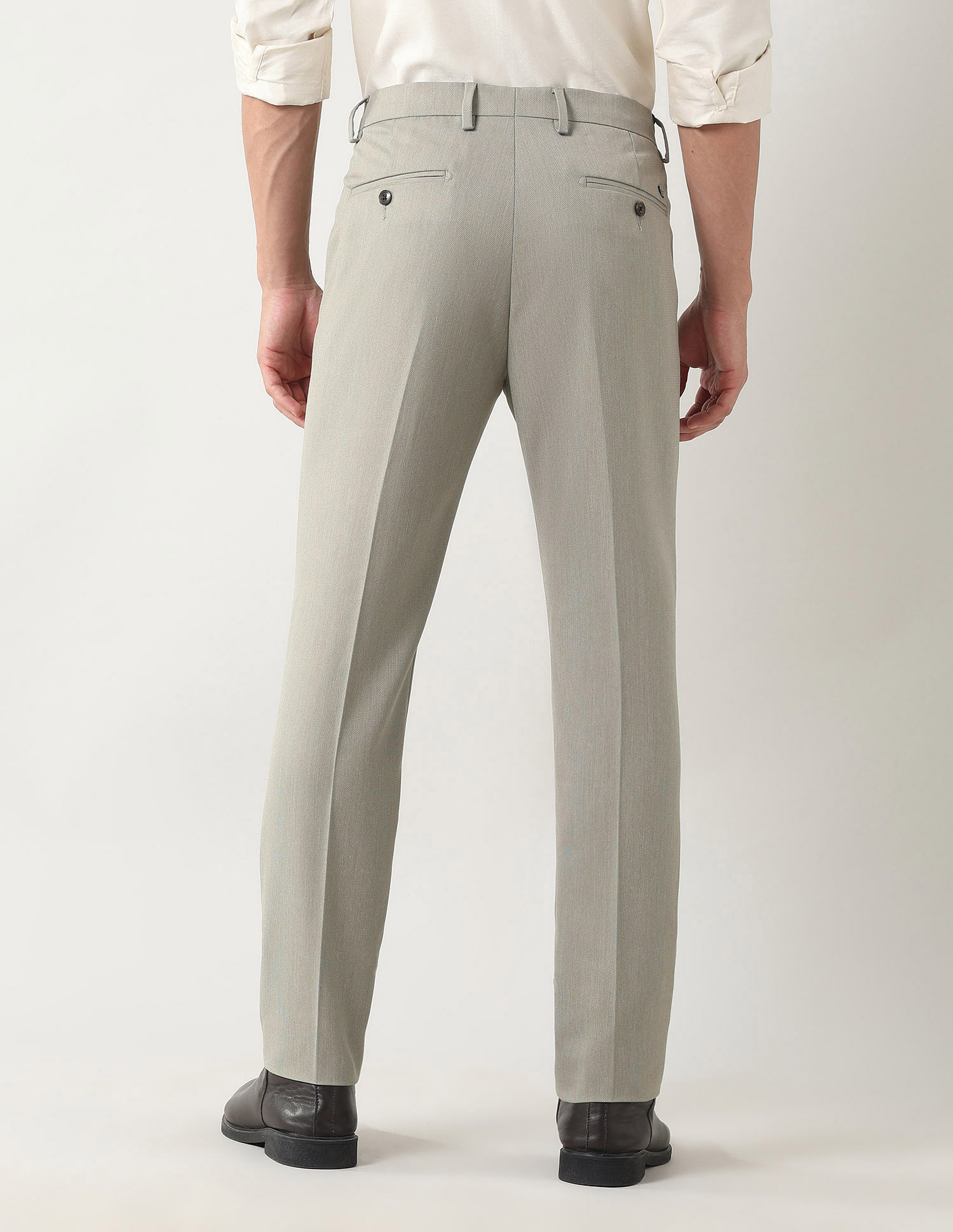 Arrow Slim Fit Textured Trousers