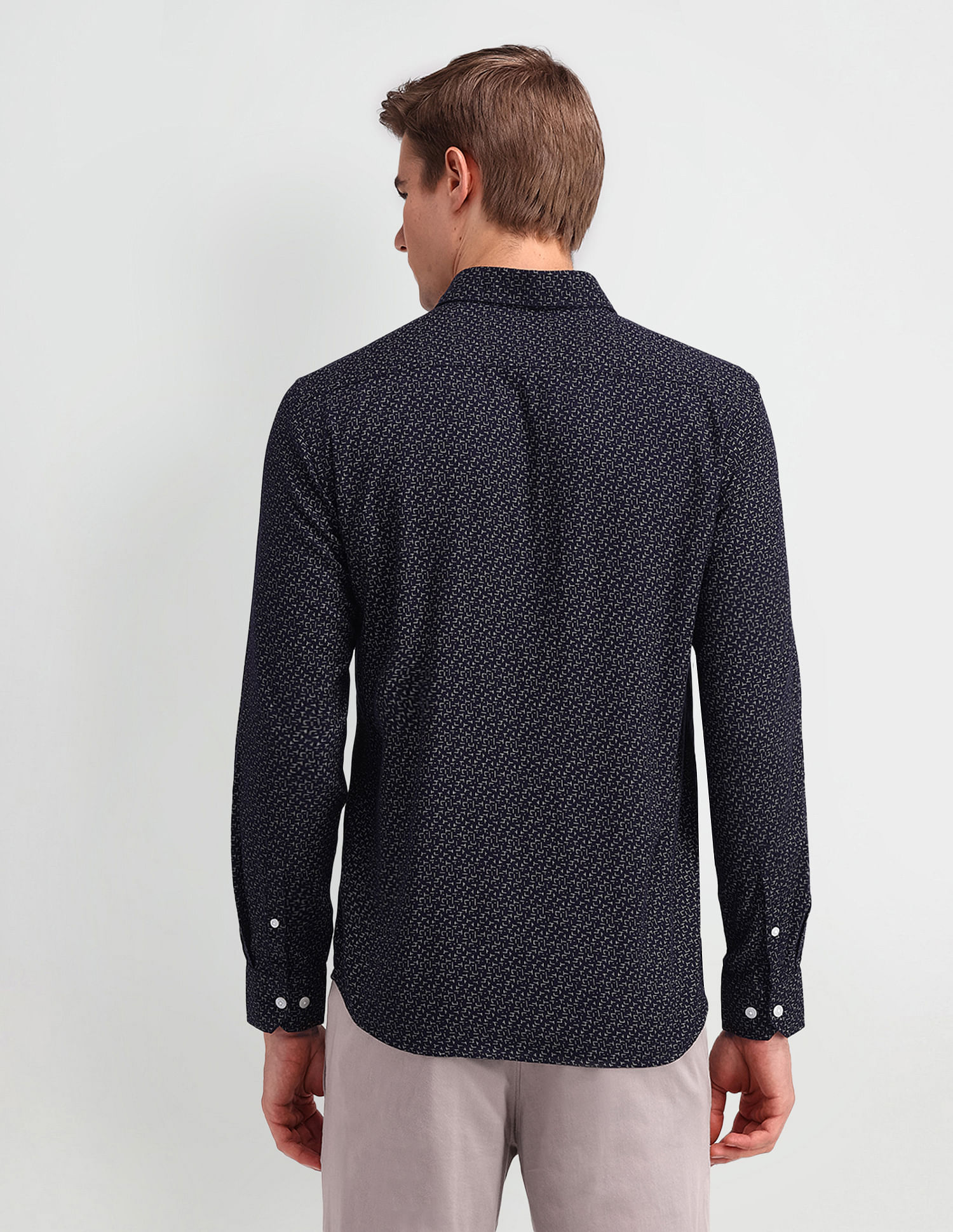 Arrow Sport Abstract Print Cotton Shirt