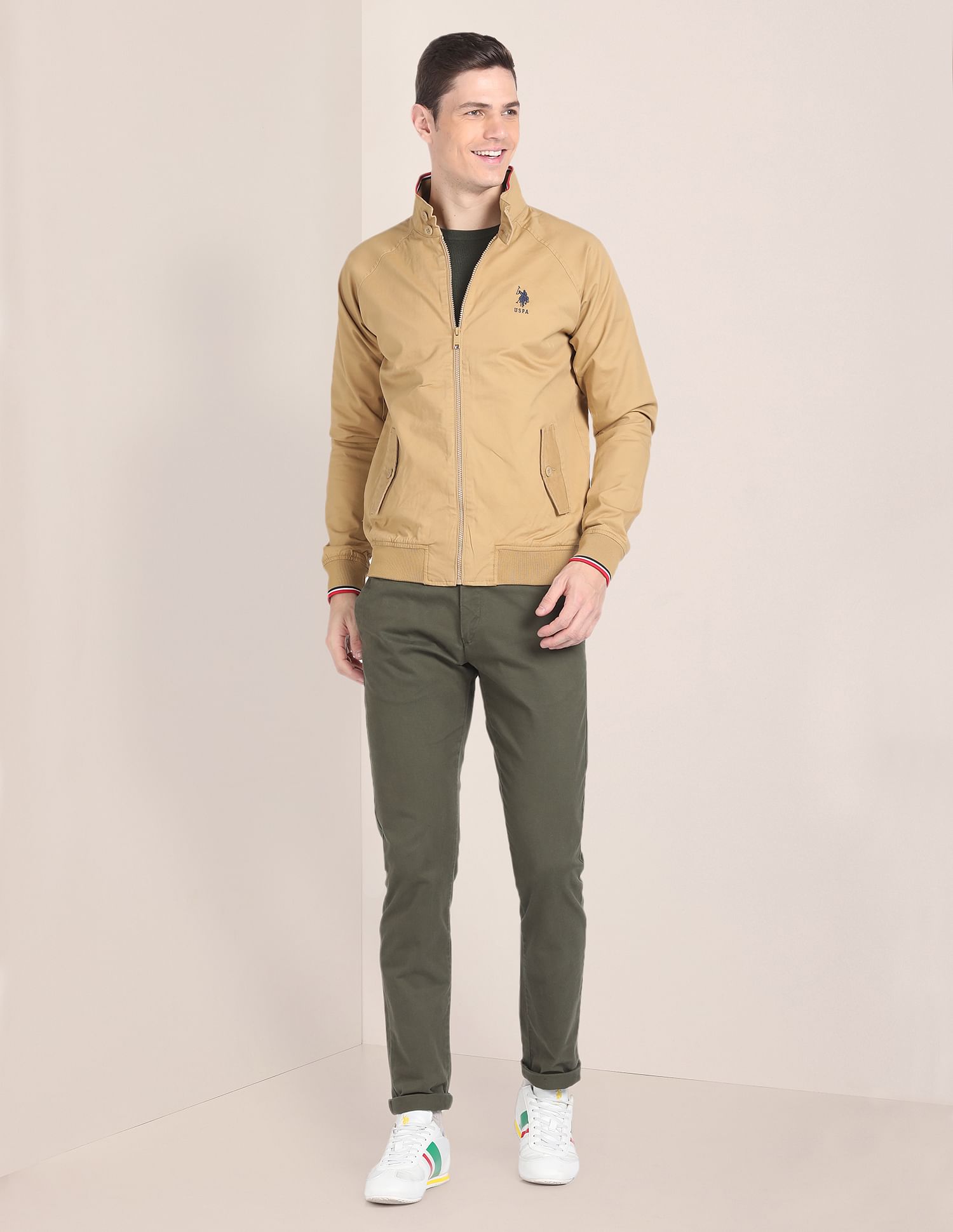 Khaki polo windbreaker hotsell