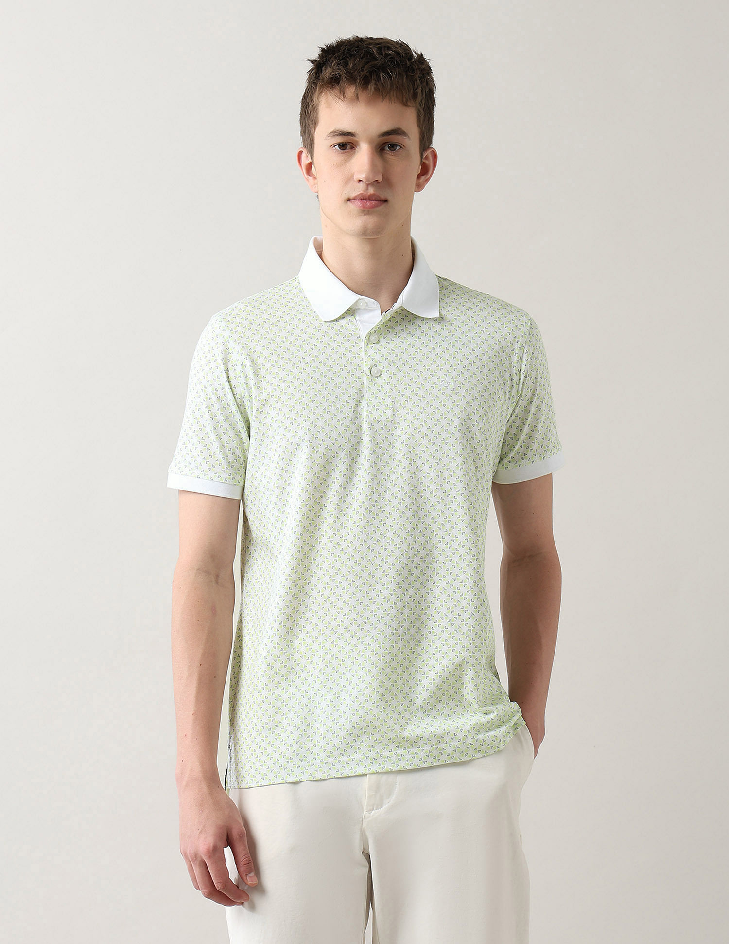 Arrow Geometric Printed Regular Fit Polo Shirt