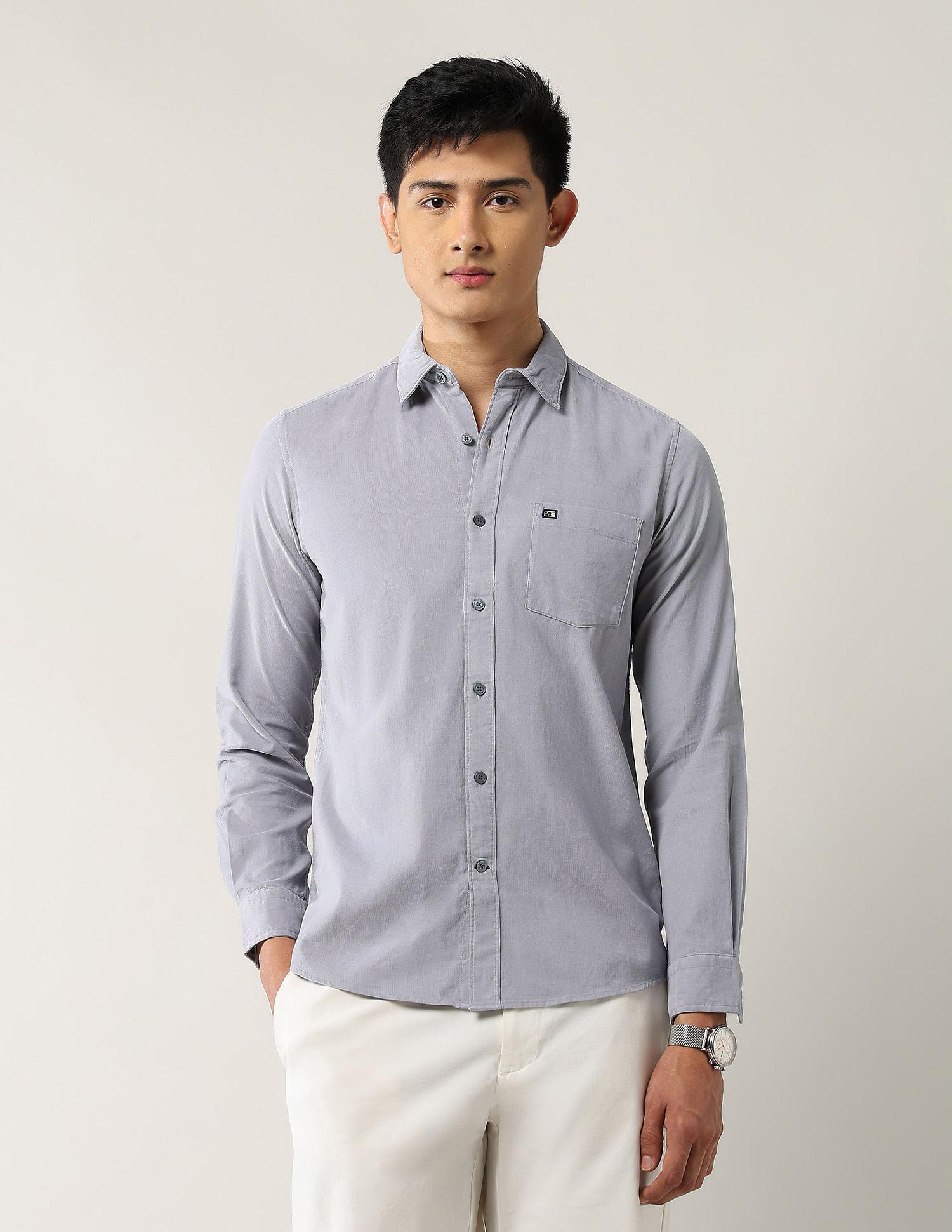 Arrow Sport Textured Pure Cotton Shirt