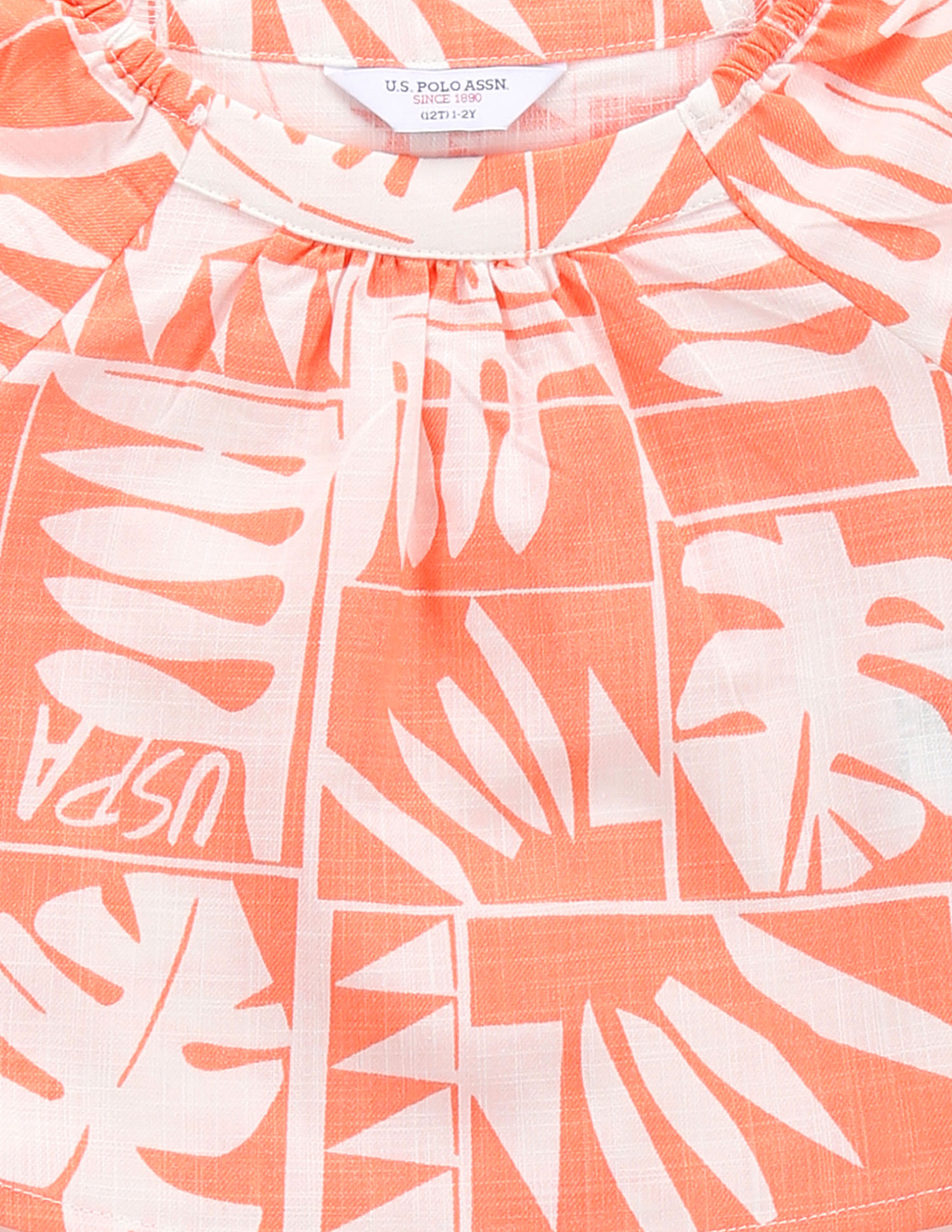 U.S. Polo Assn. Kids Girls Tropical Print Top