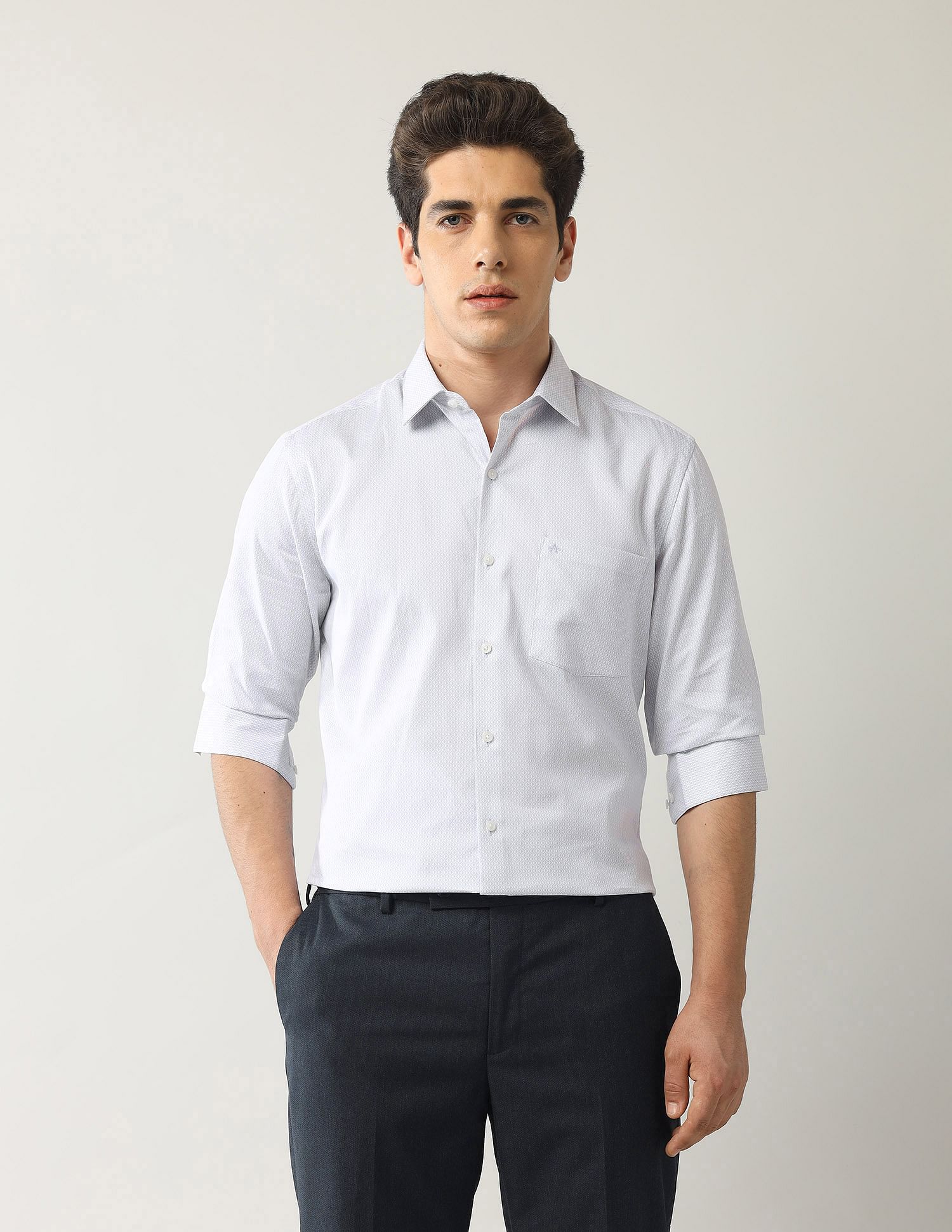Arrow Geometric Printed Dobby Shirt