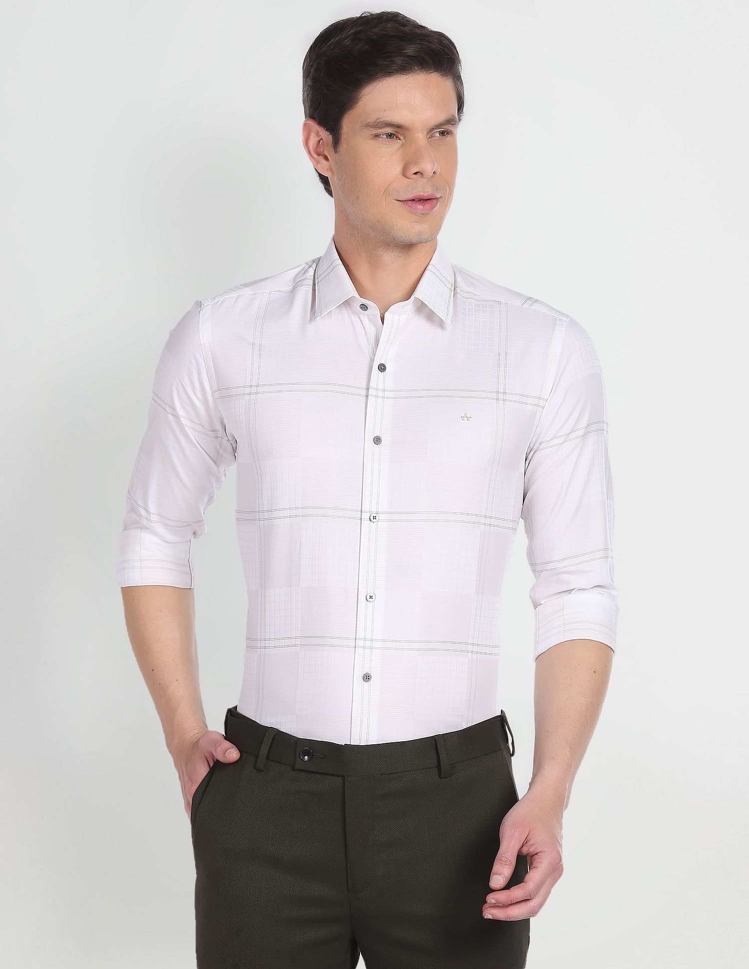 Arrow Newyork Tartan Check Cotton Formal Shirt