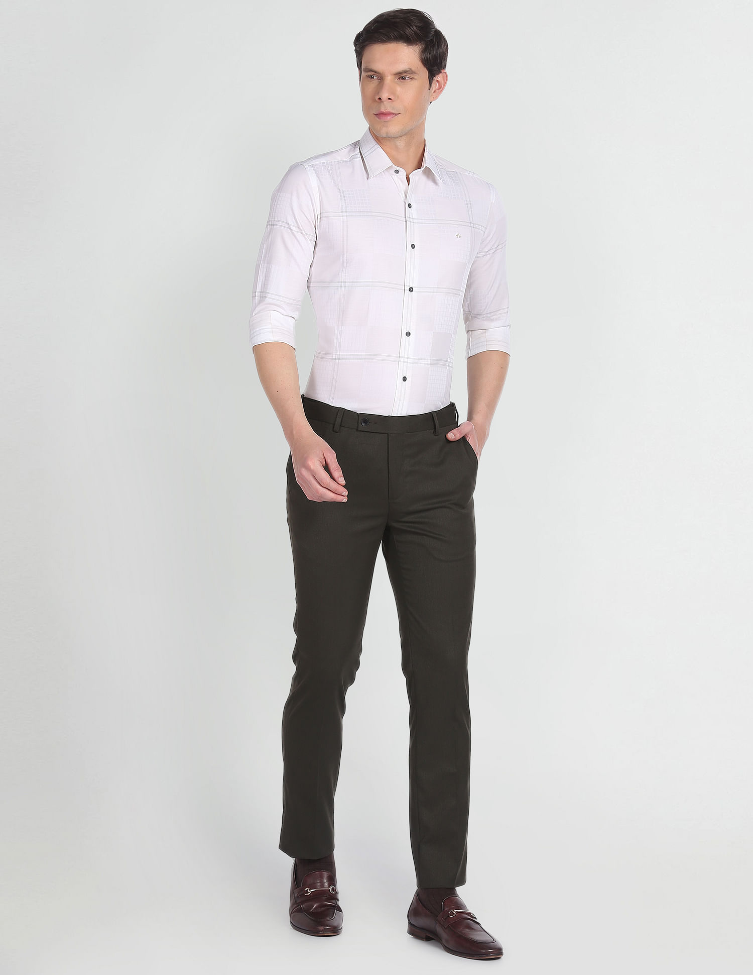 Arrow Newyork Tartan Check Cotton Formal Shirt