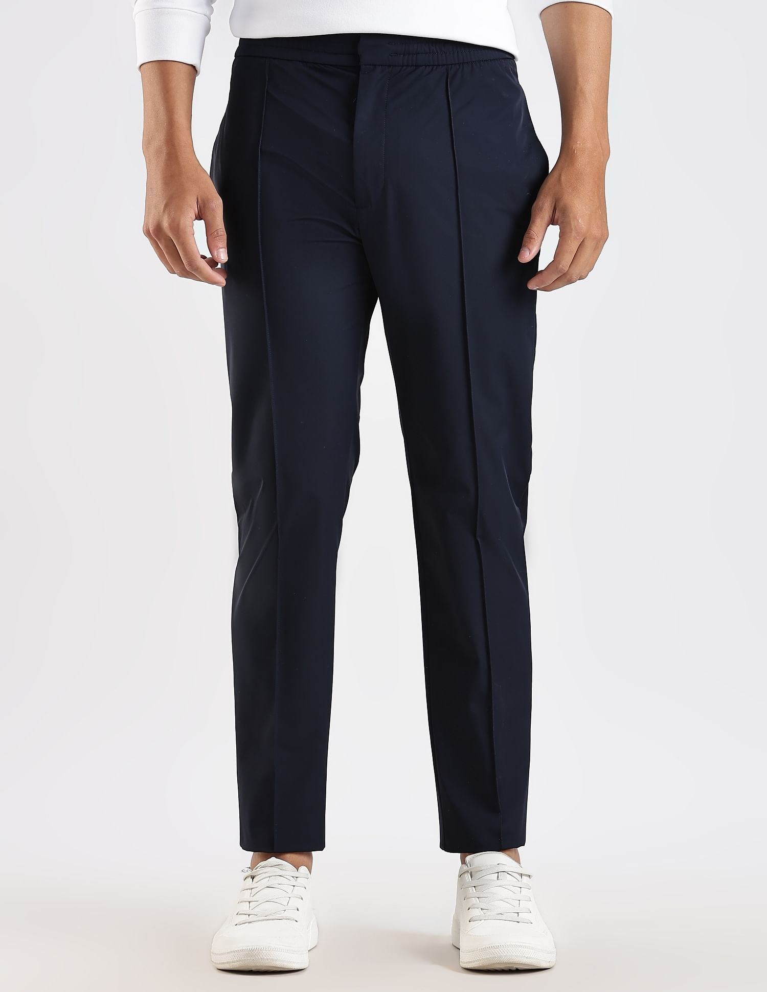 Calvin Klein Jeans Tapered Fit Solid Mid Rise Trouser