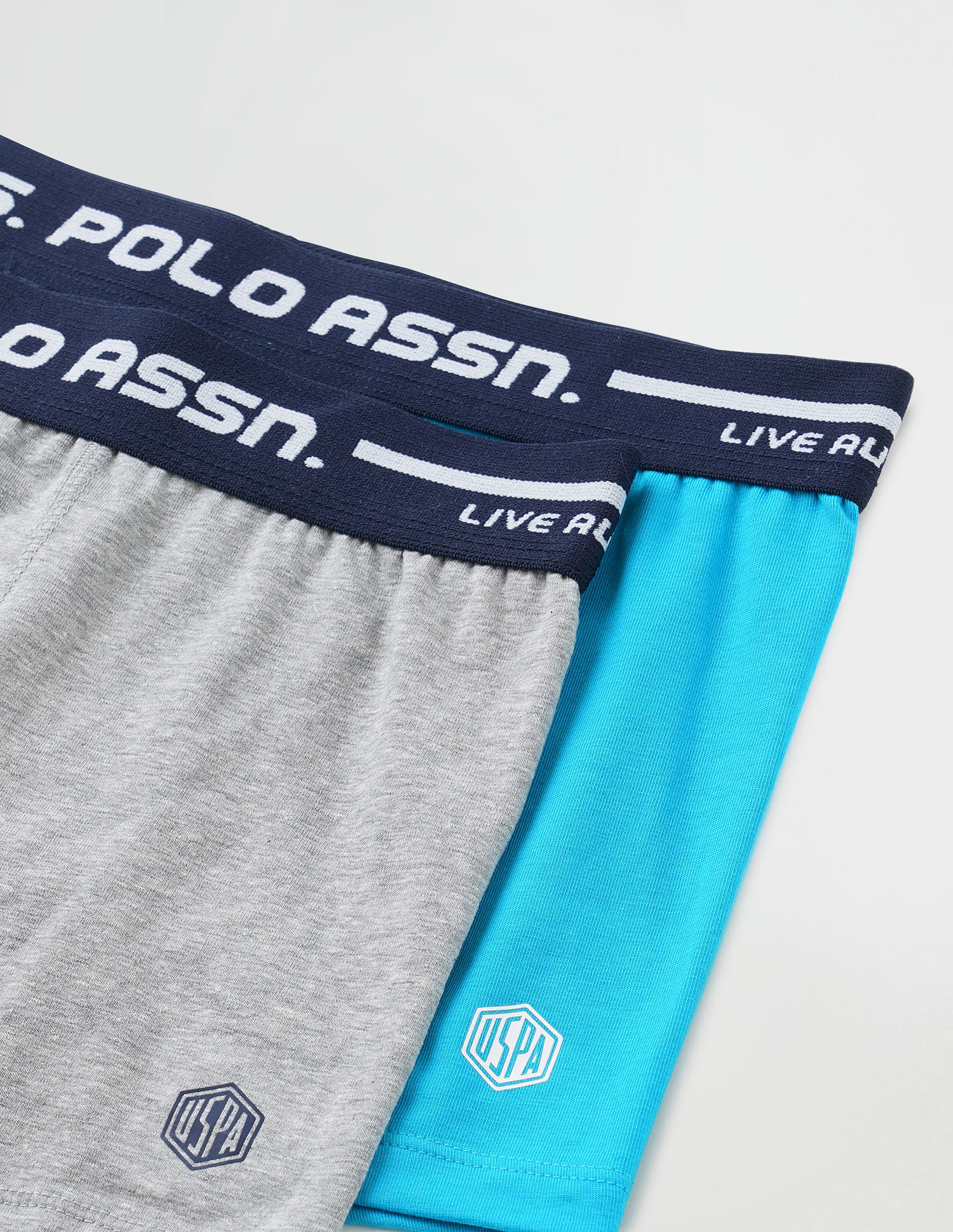 Buy USPA Innerwear Logo Waistband Cotton Stretch IYAI Trunks