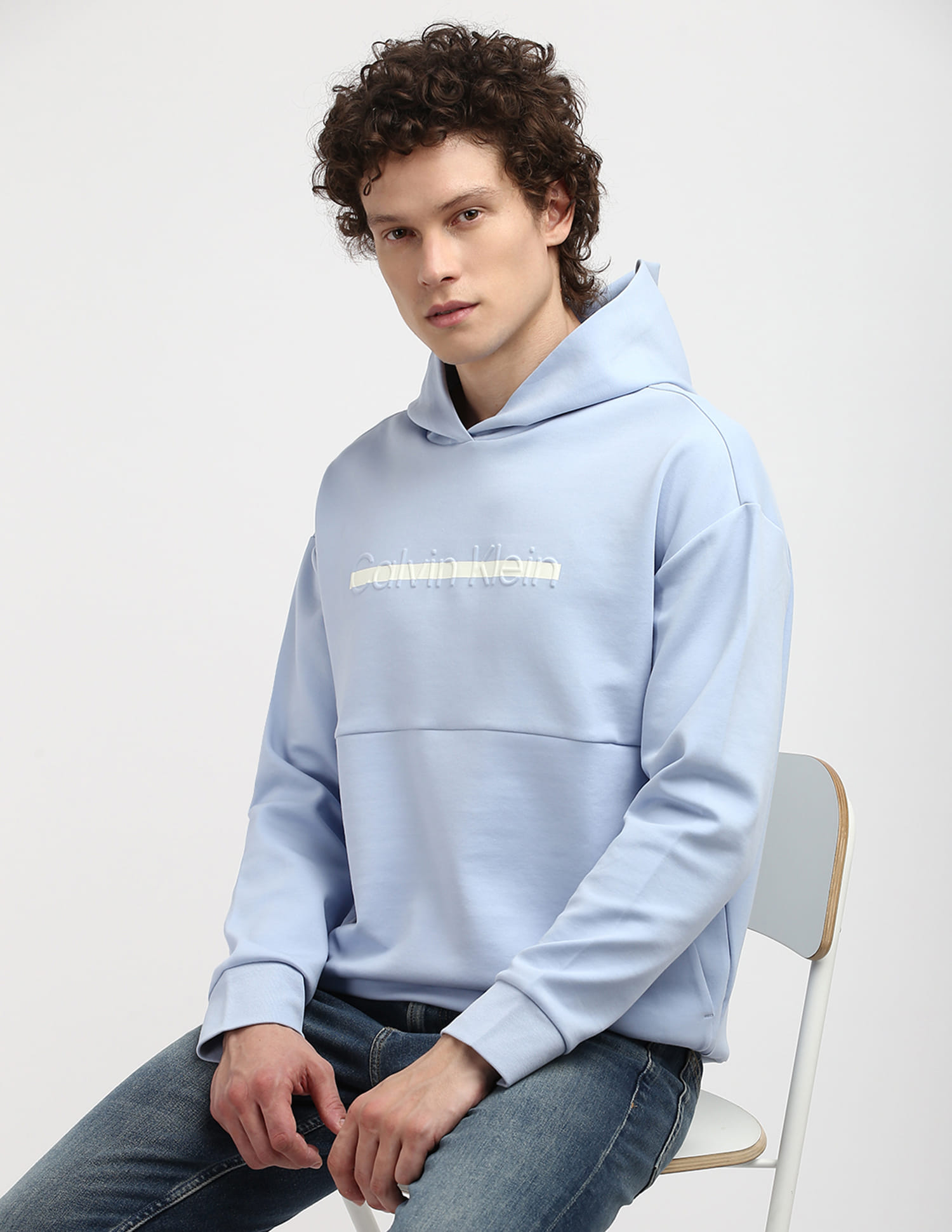 Buy Calvin Klein Colour Embossed Logo Hooded Sweatshirt