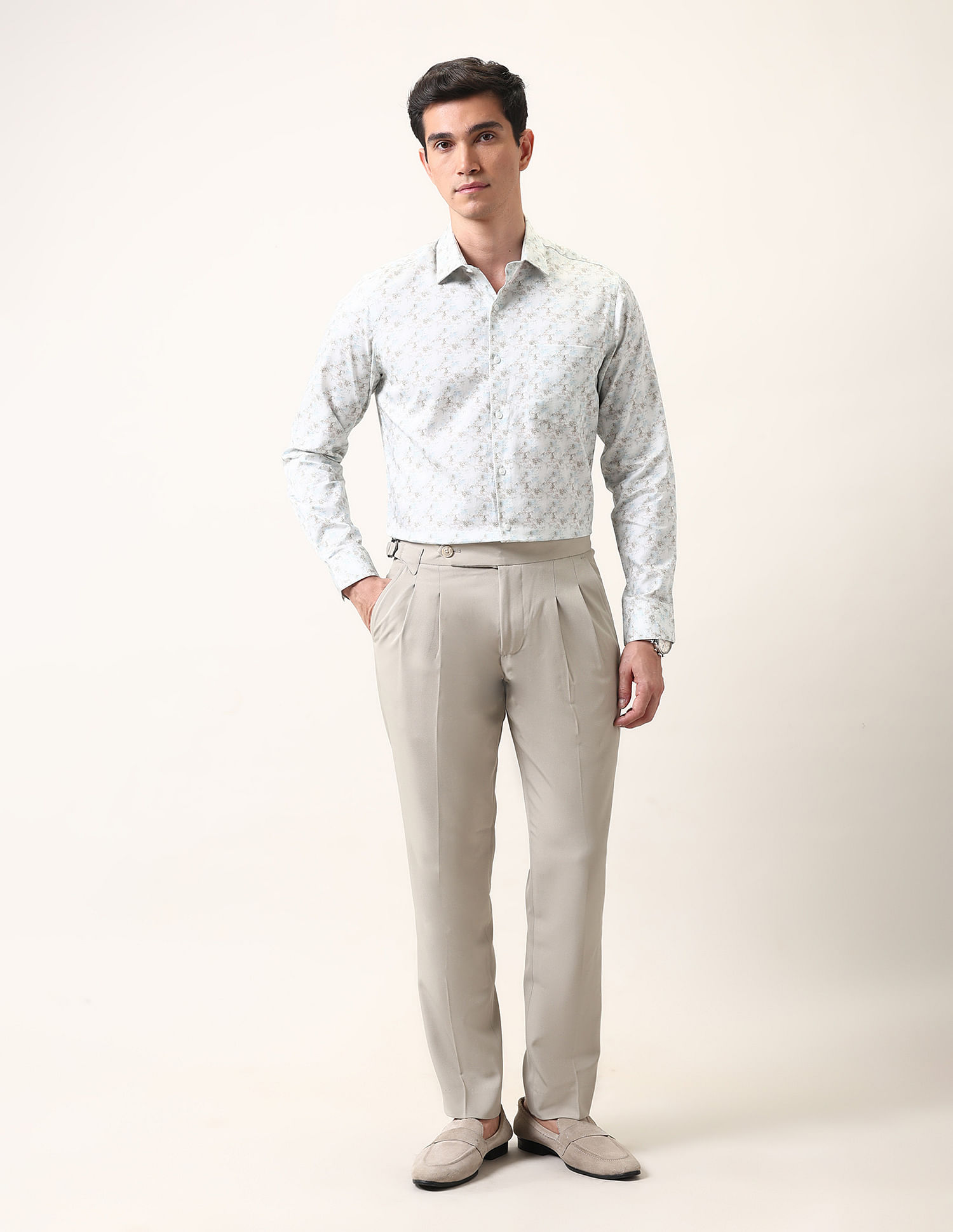 Arrow Liberty Classic Fit All Over Printed Ceremonial Shirt