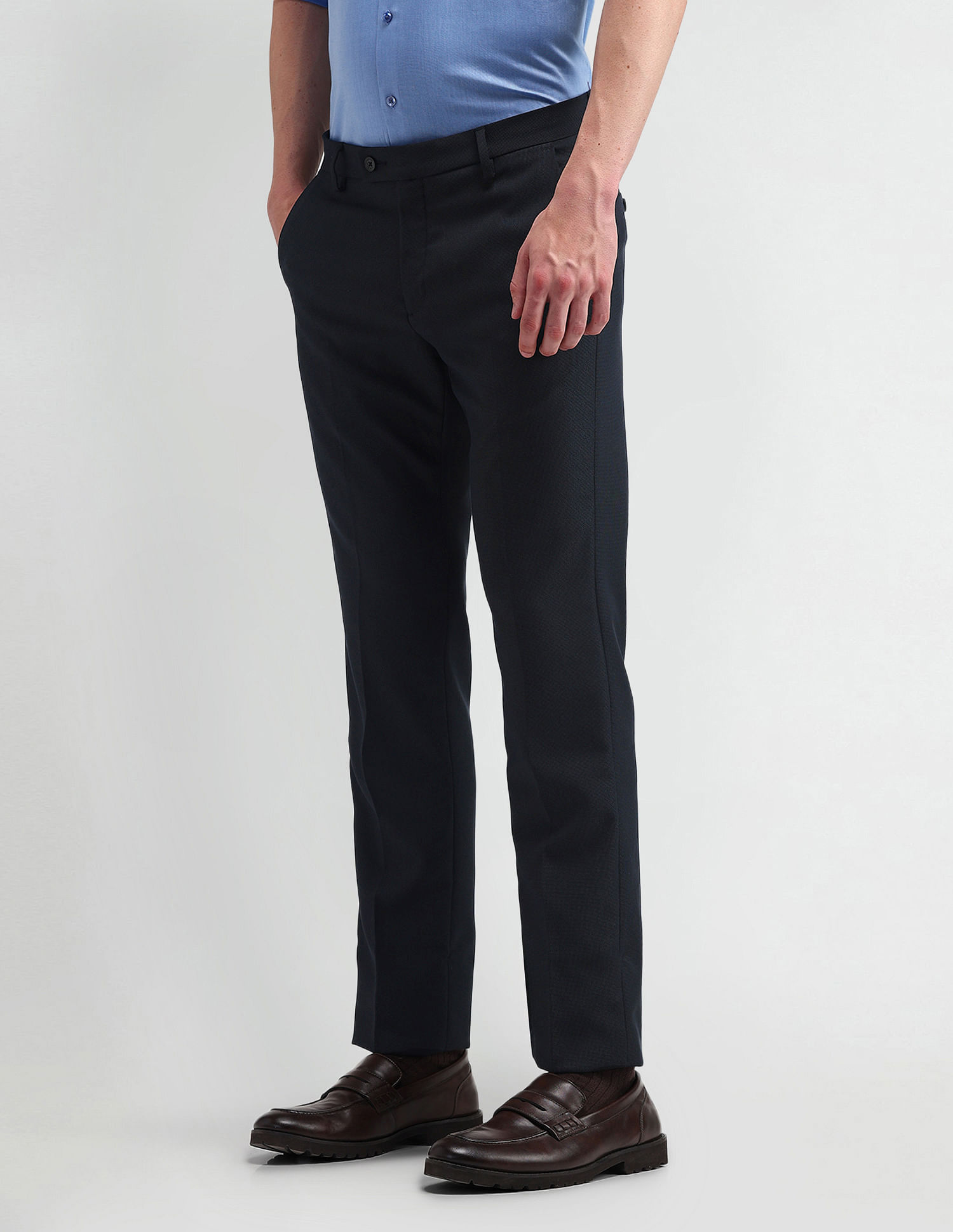 Arrow Mid Rise Slim Fit Trousers