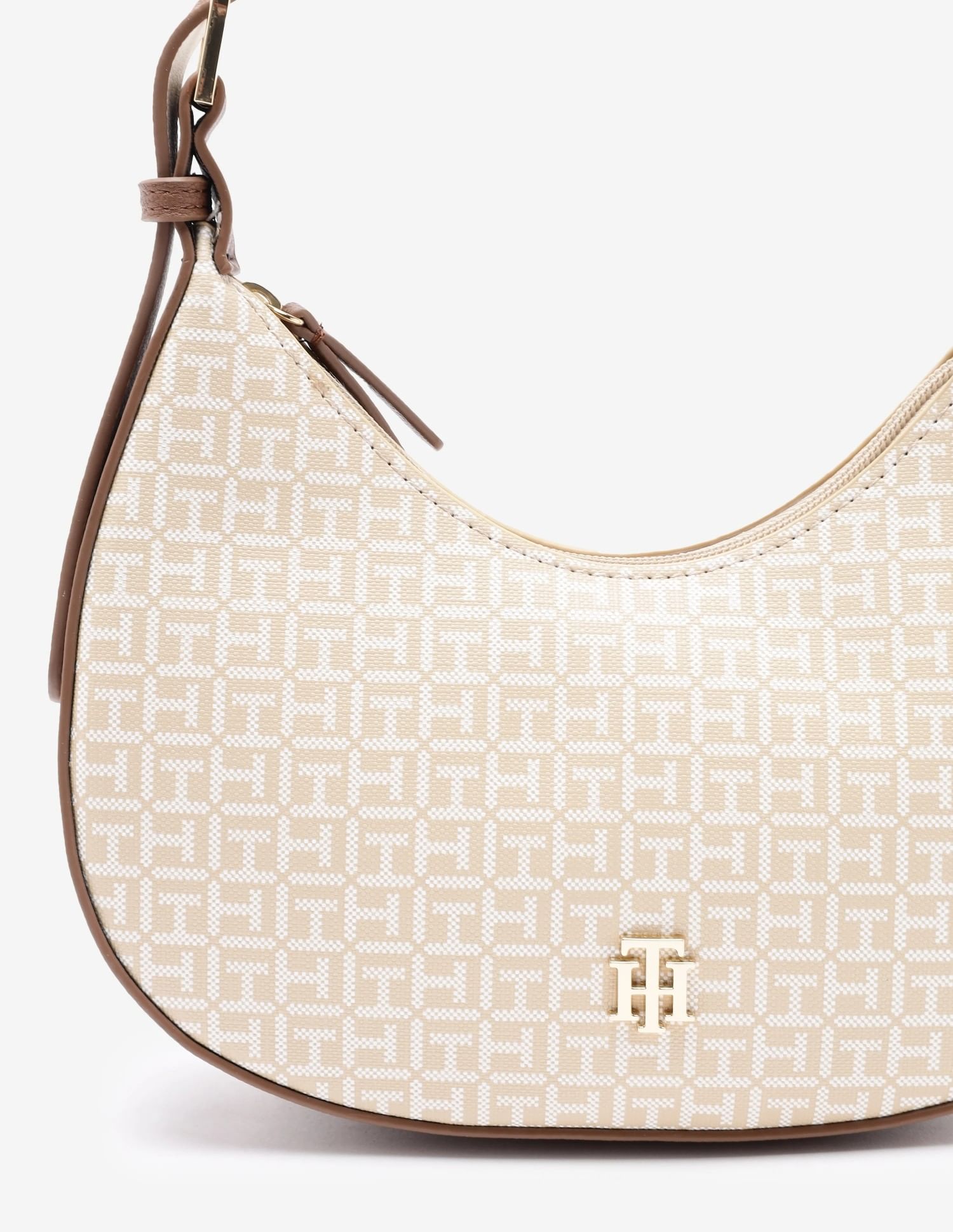 Buy Tommy Hilfiger Logo Beige Pvc Handbag