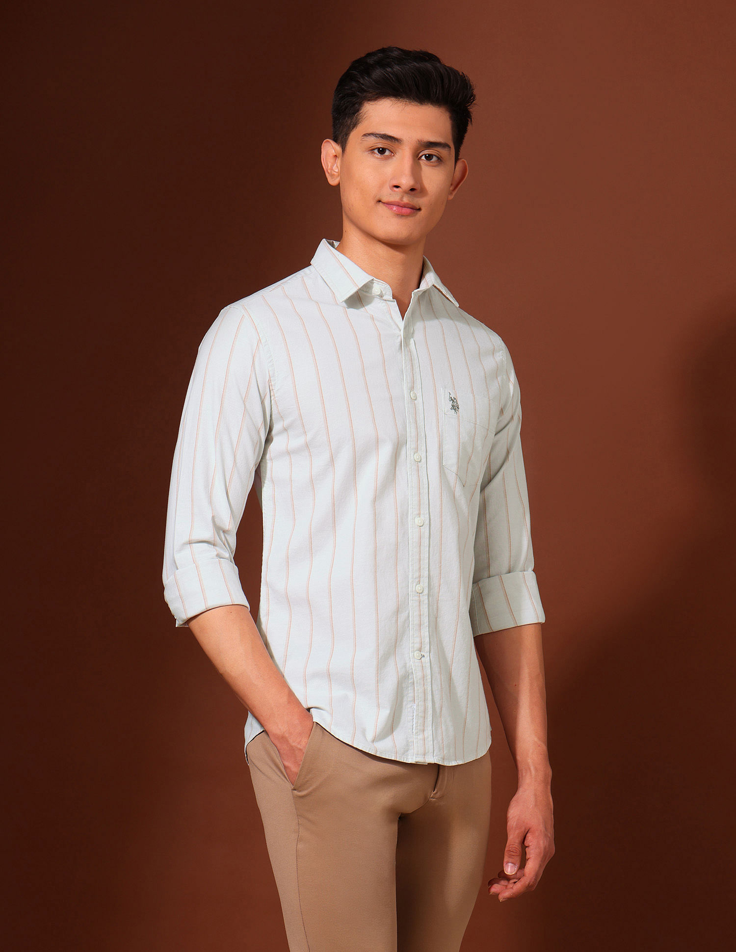 U.S. Polo Assn. Oxford Vertical Striped Shirt