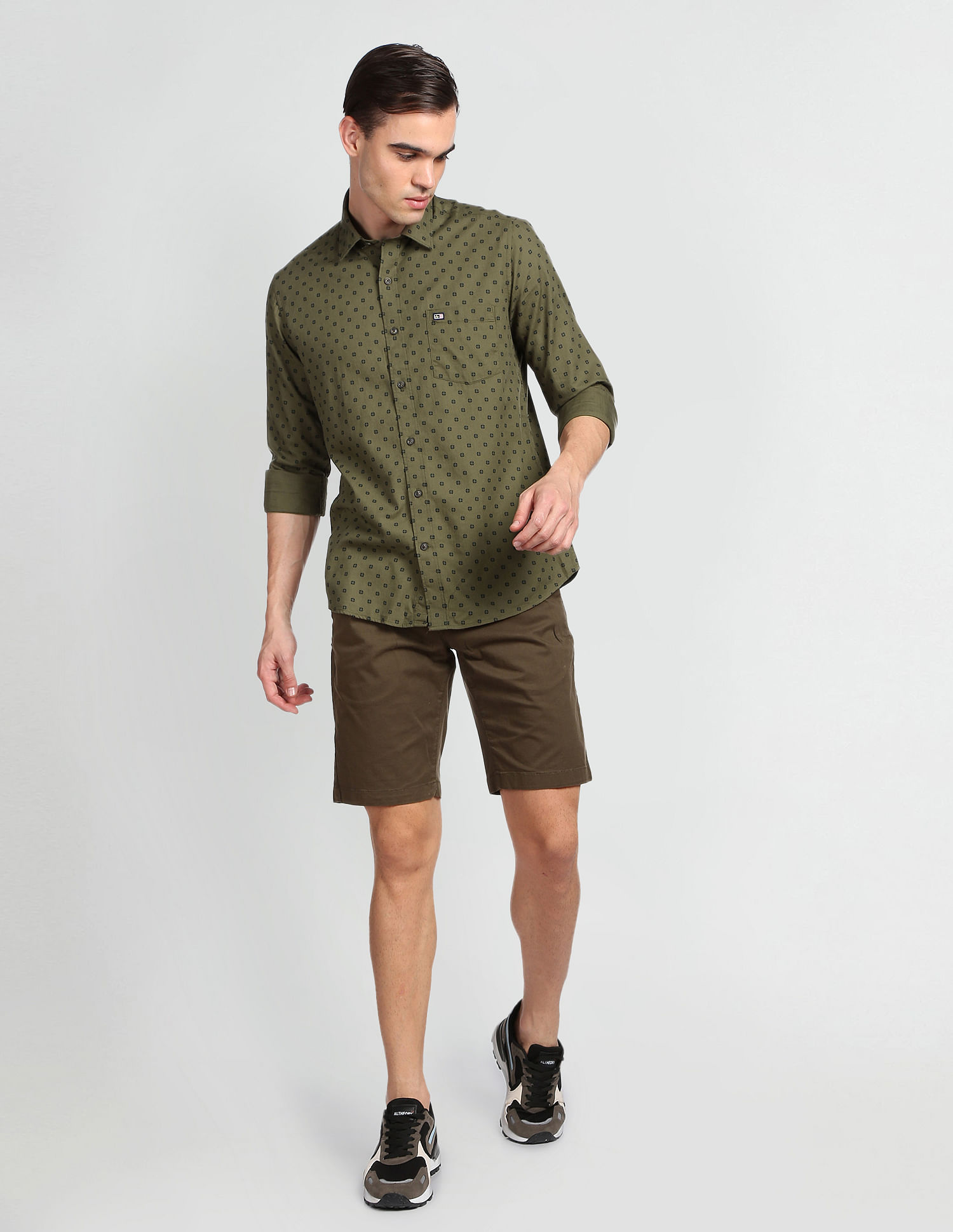 Arrow Sports Motif Print Tennis Club Shirt