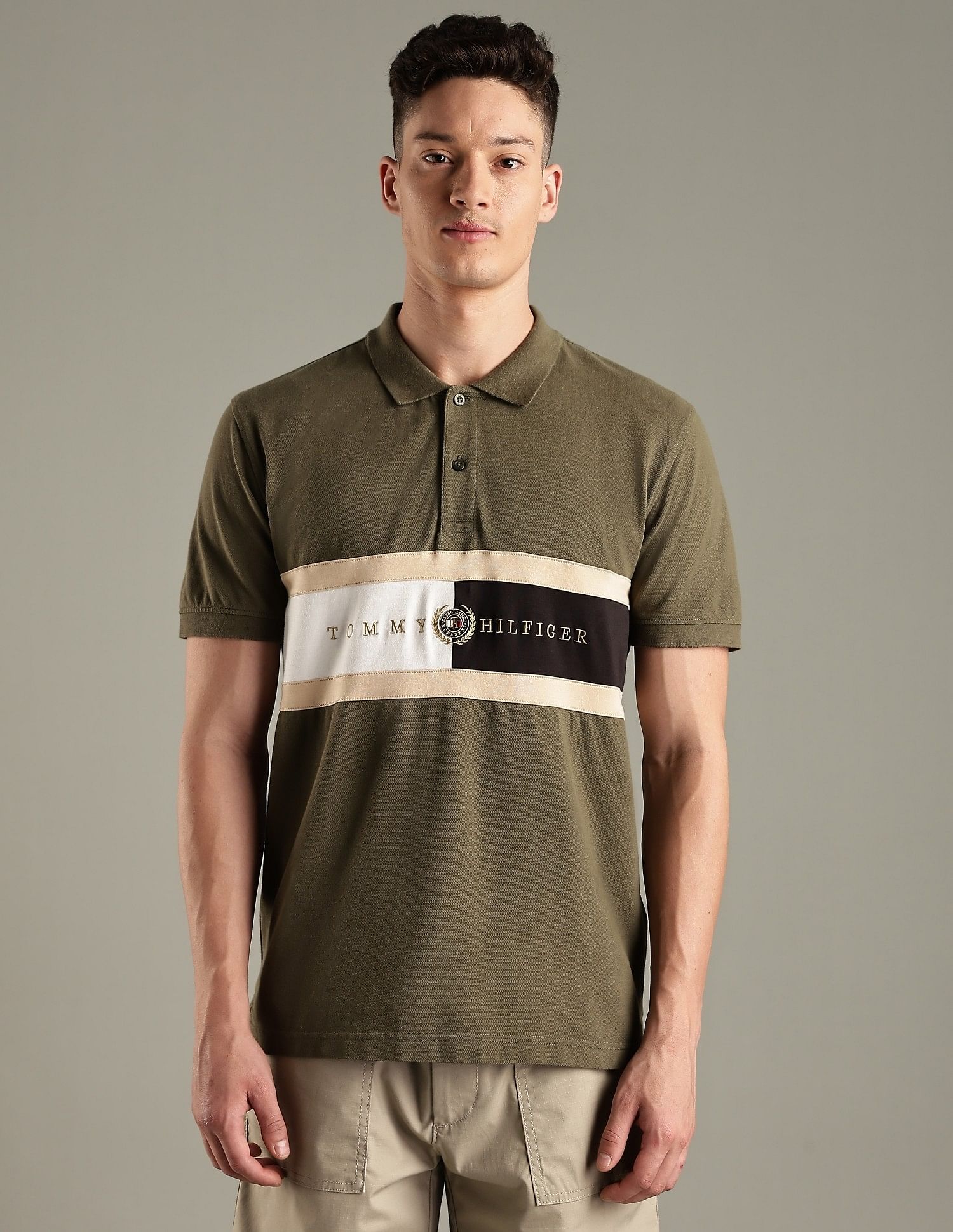 Tommy Hilfiger Colorblock Regular-Fit Cotton Polo Shirt