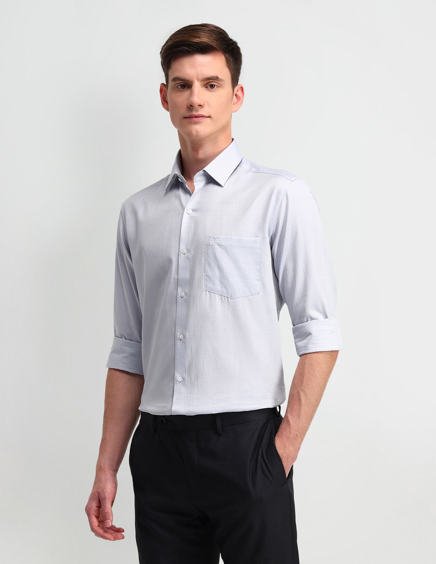 Arrow Floral Print Manhattan Slim Fit Shirt