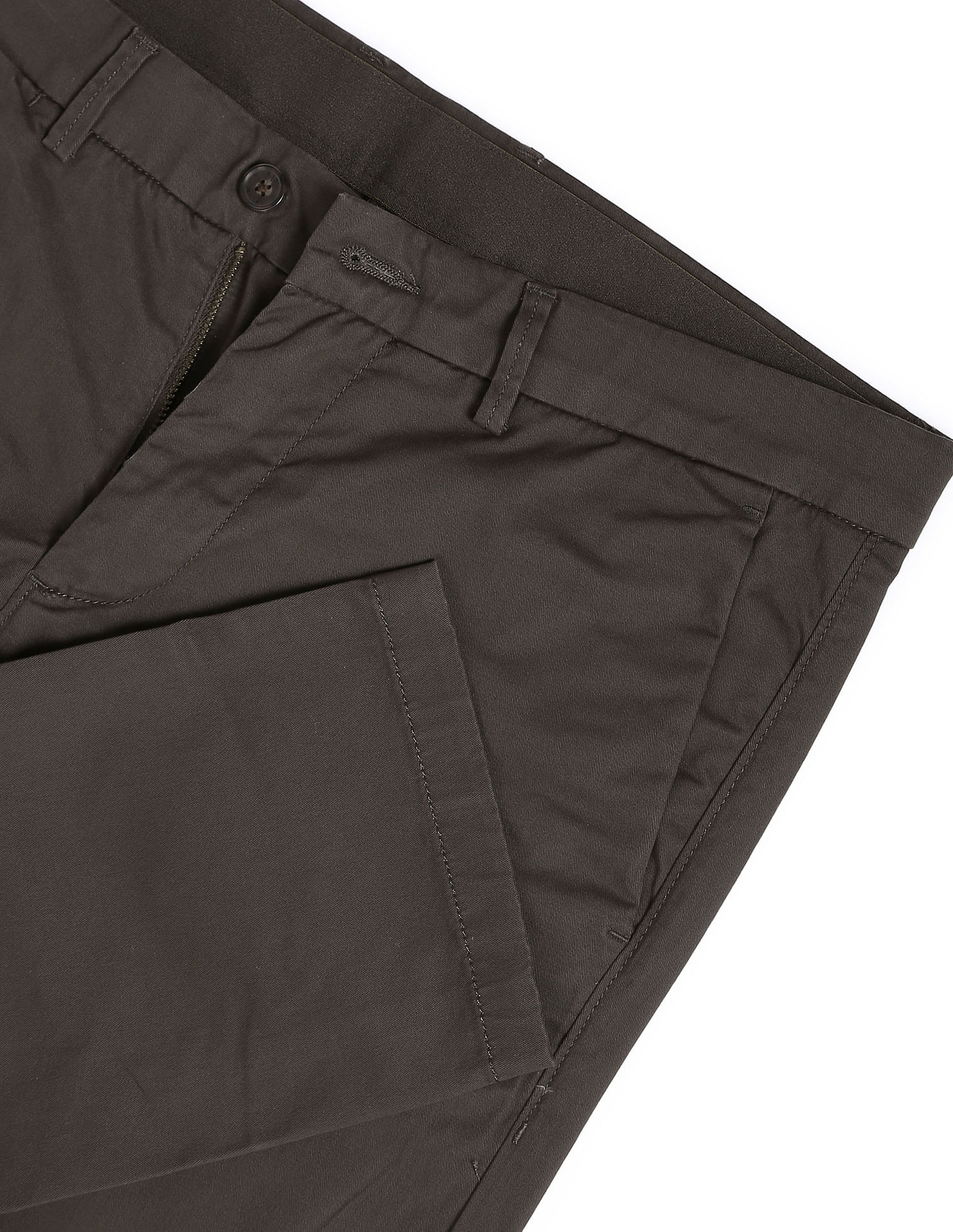 ELANHOOD Formal Trousers For Men's Dark Grey Formal Pant Trouser