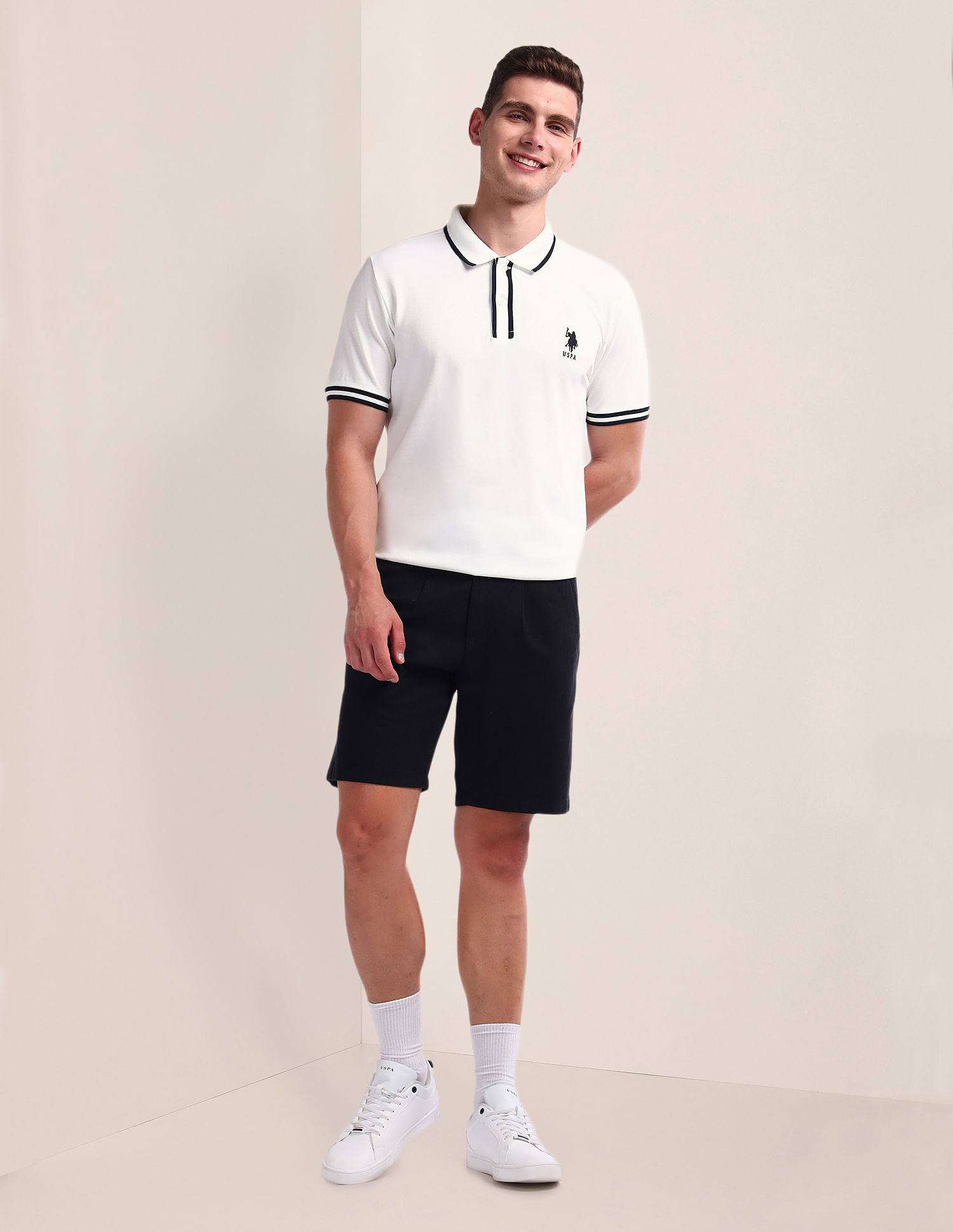 U.S. Polo Assn. Solid Slim Fit Polo Shirt