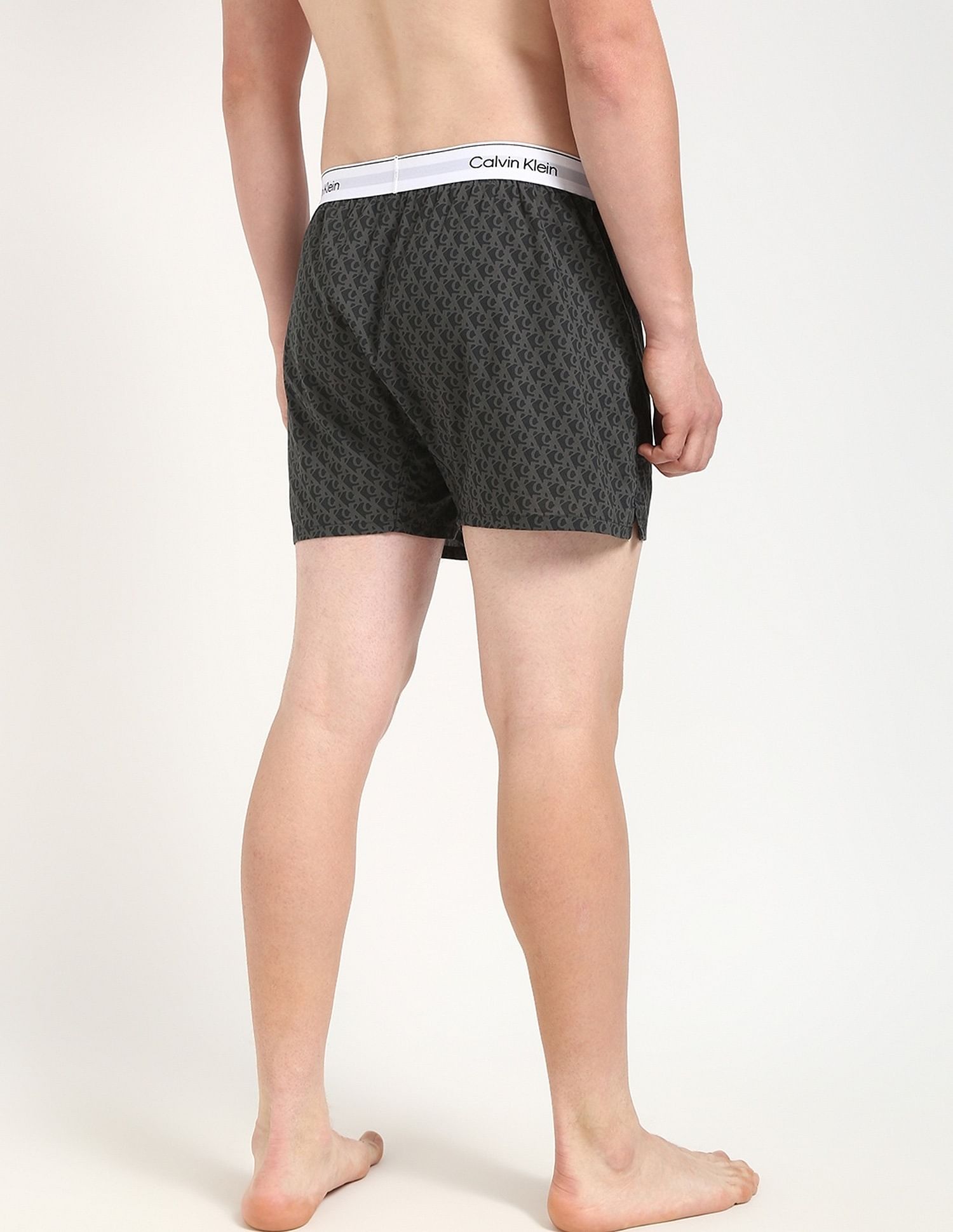 Calvin Klein Underwear Printed Green Cotton Boxers