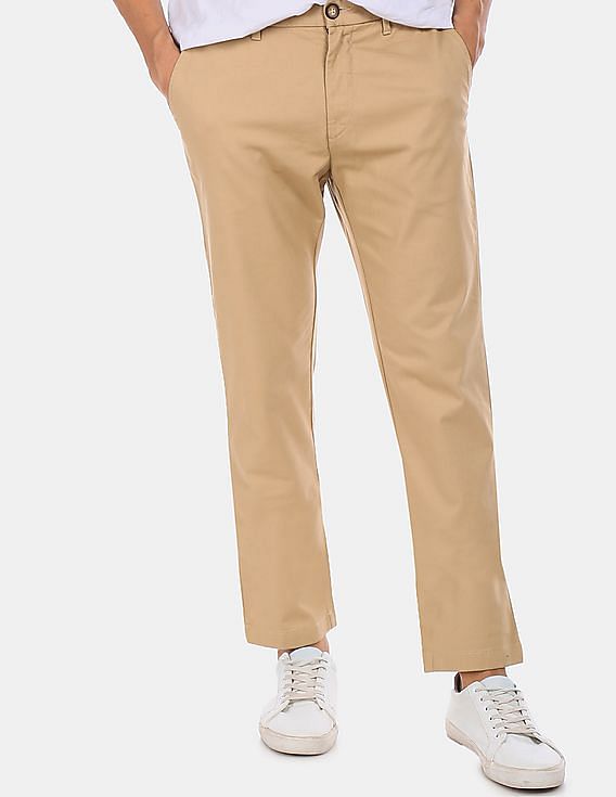 Buy U.S. Polo Assn. Cotton Stretch Slim Fit Trousers 