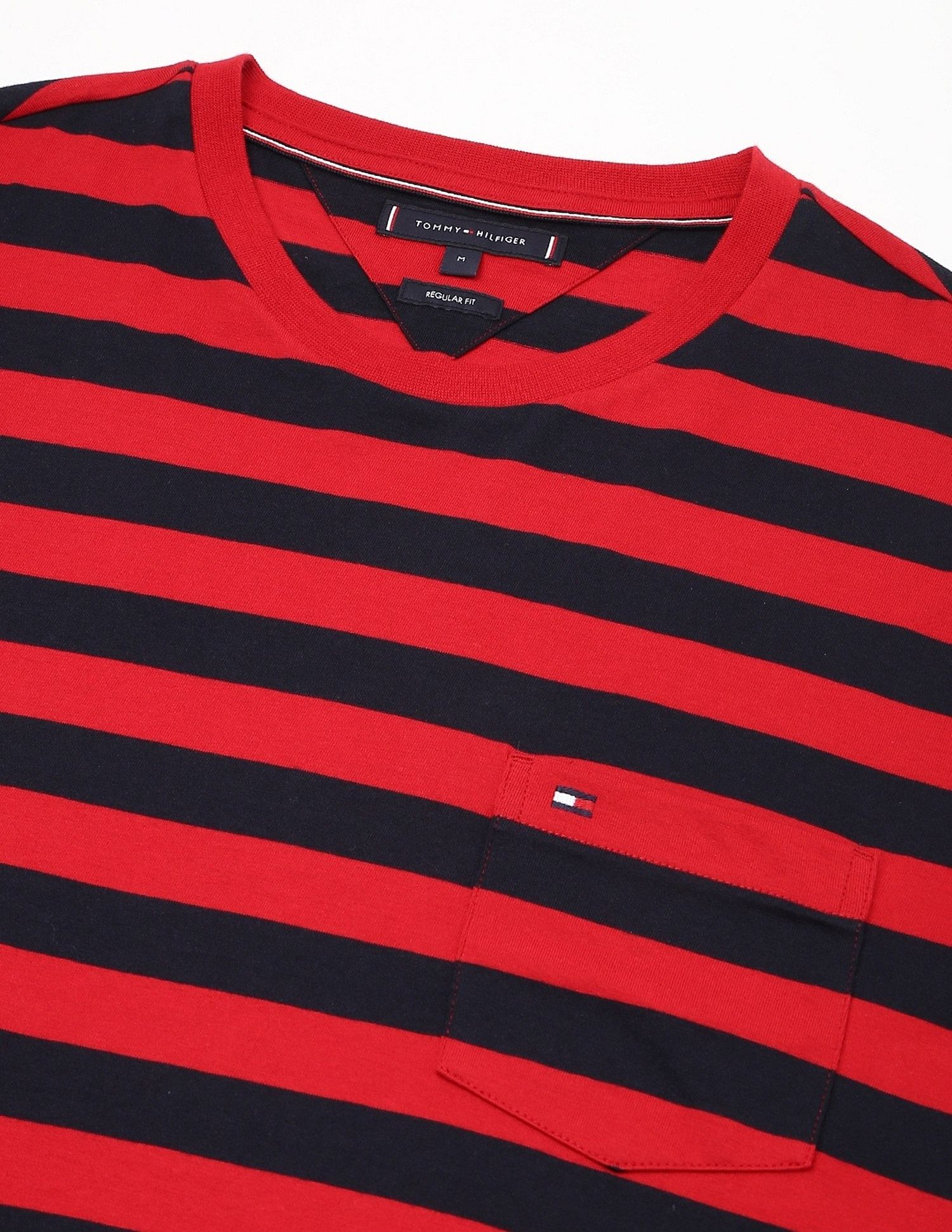 Tommy Hilfiger Striped Regular-Fit Cotton T-Shirt