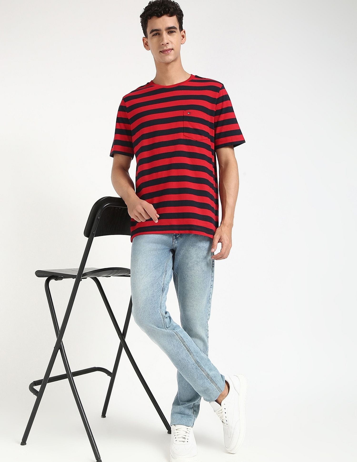 Tommy Hilfiger Striped Regular-Fit Cotton T-Shirt