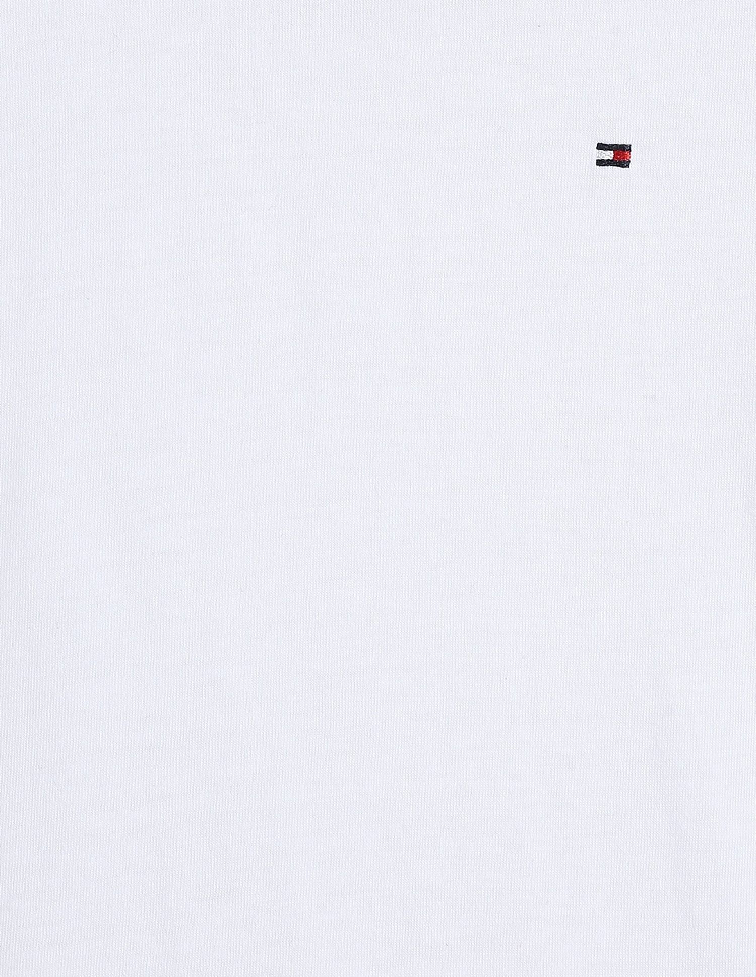 Tommy Hilfiger Kids Girls Solid Slim-Fit Cotton T-Shirt